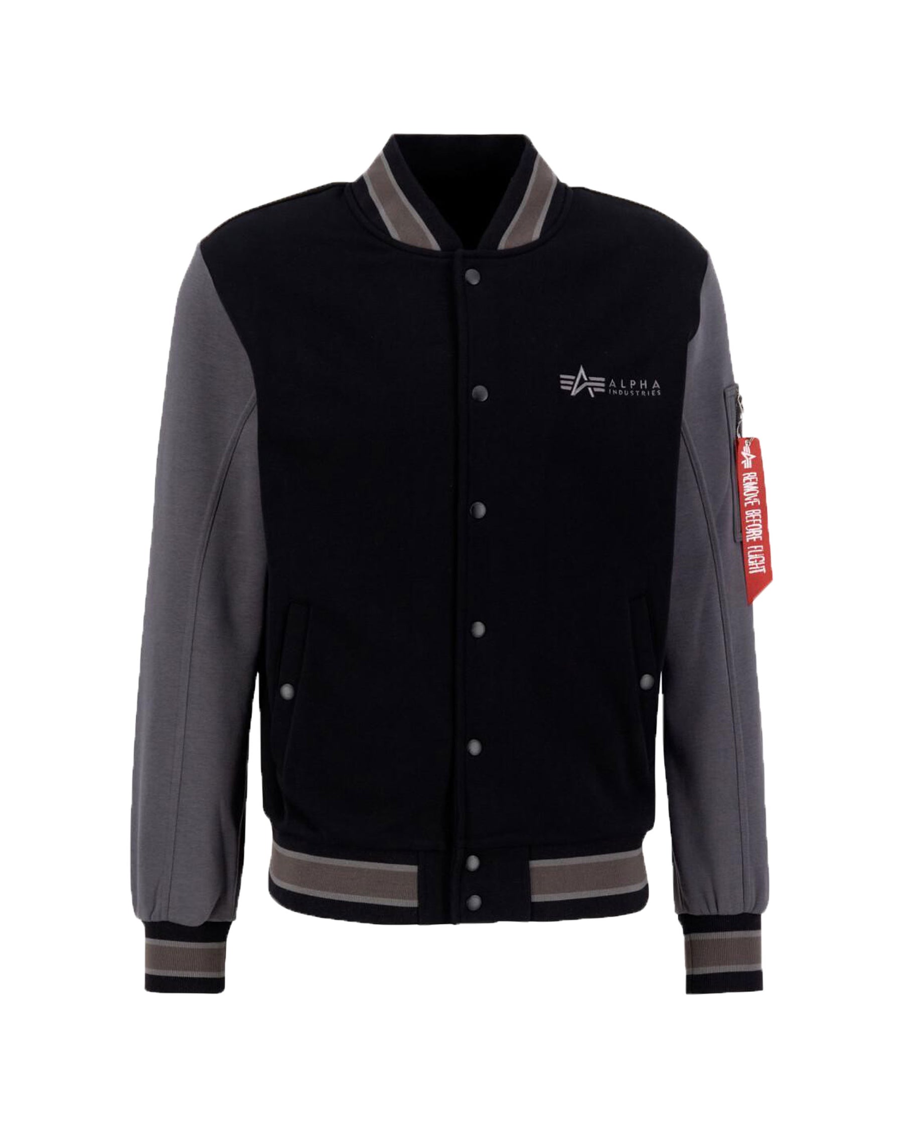 Felpa Uomo Alpha Industries Varsity Sweat Jacket ML Nero