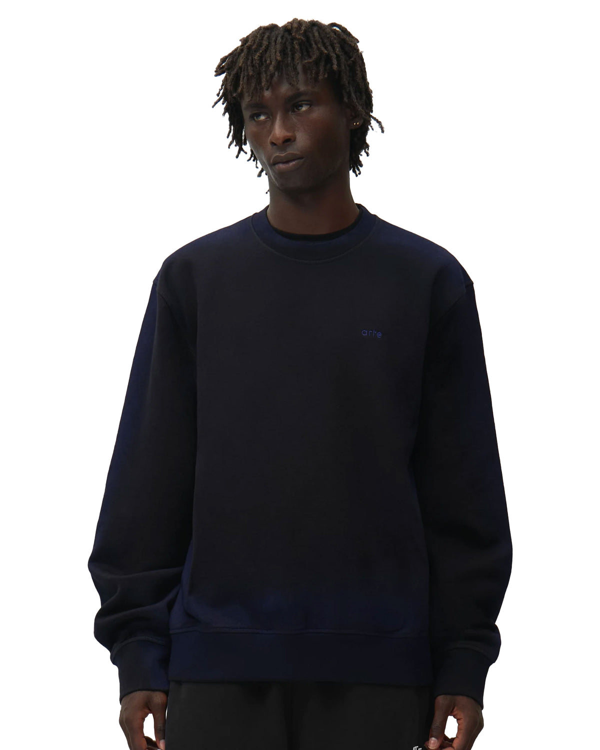 Felpa Uomo Arte Antwerp Sunfade Crewneck Navy-Black