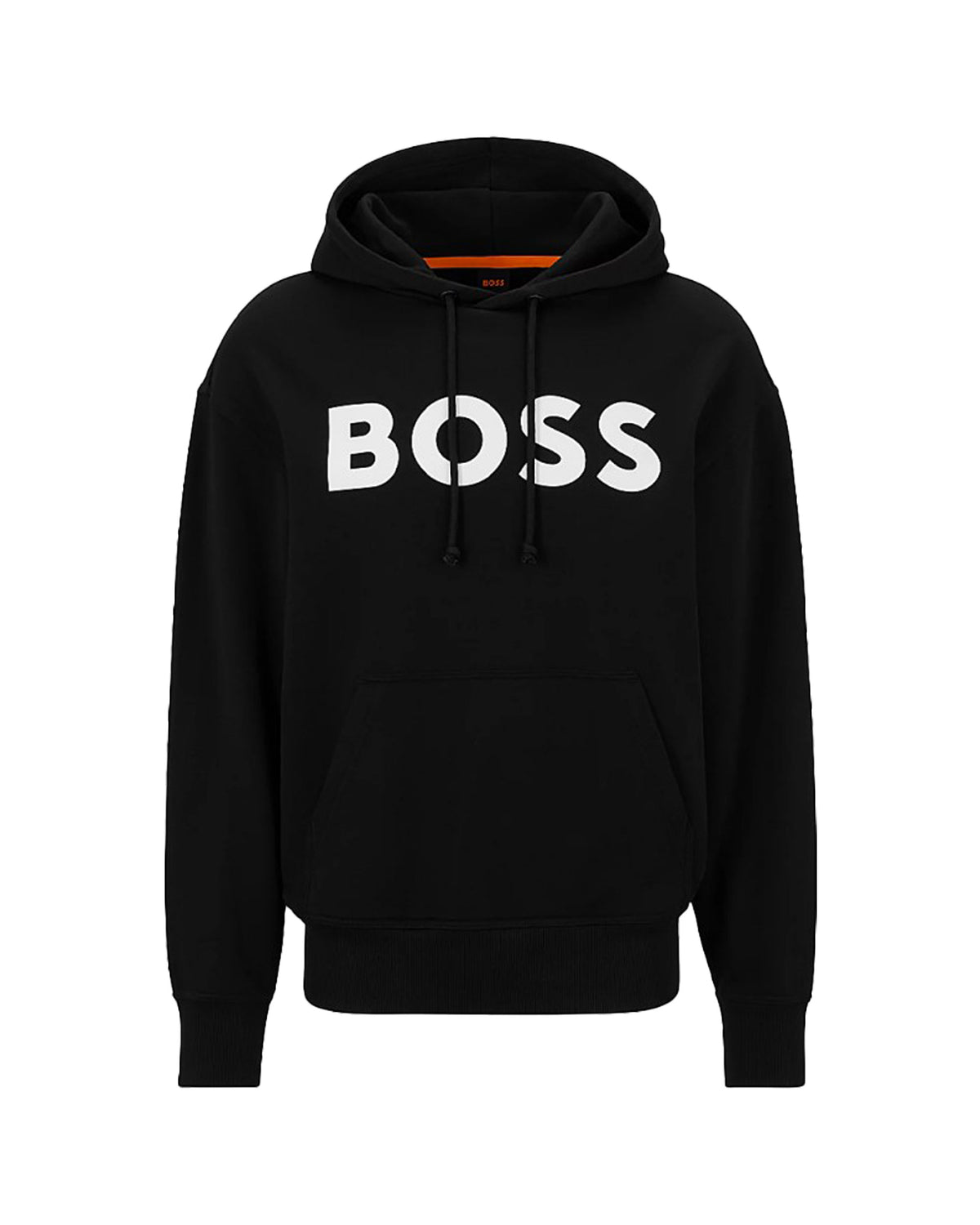 Man Hoodie Boss Big Logo Black