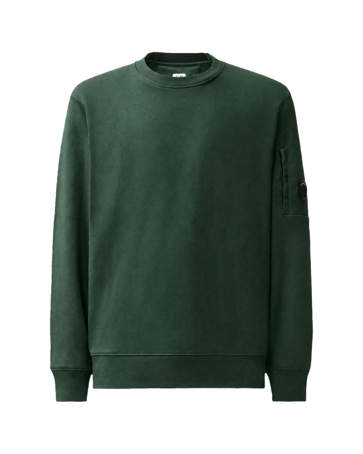 CP Company Men's Sweatshirt Brushed And Emerized Diagonal Fleece Creawneck Lens Sweatshirt ponderosa Pine