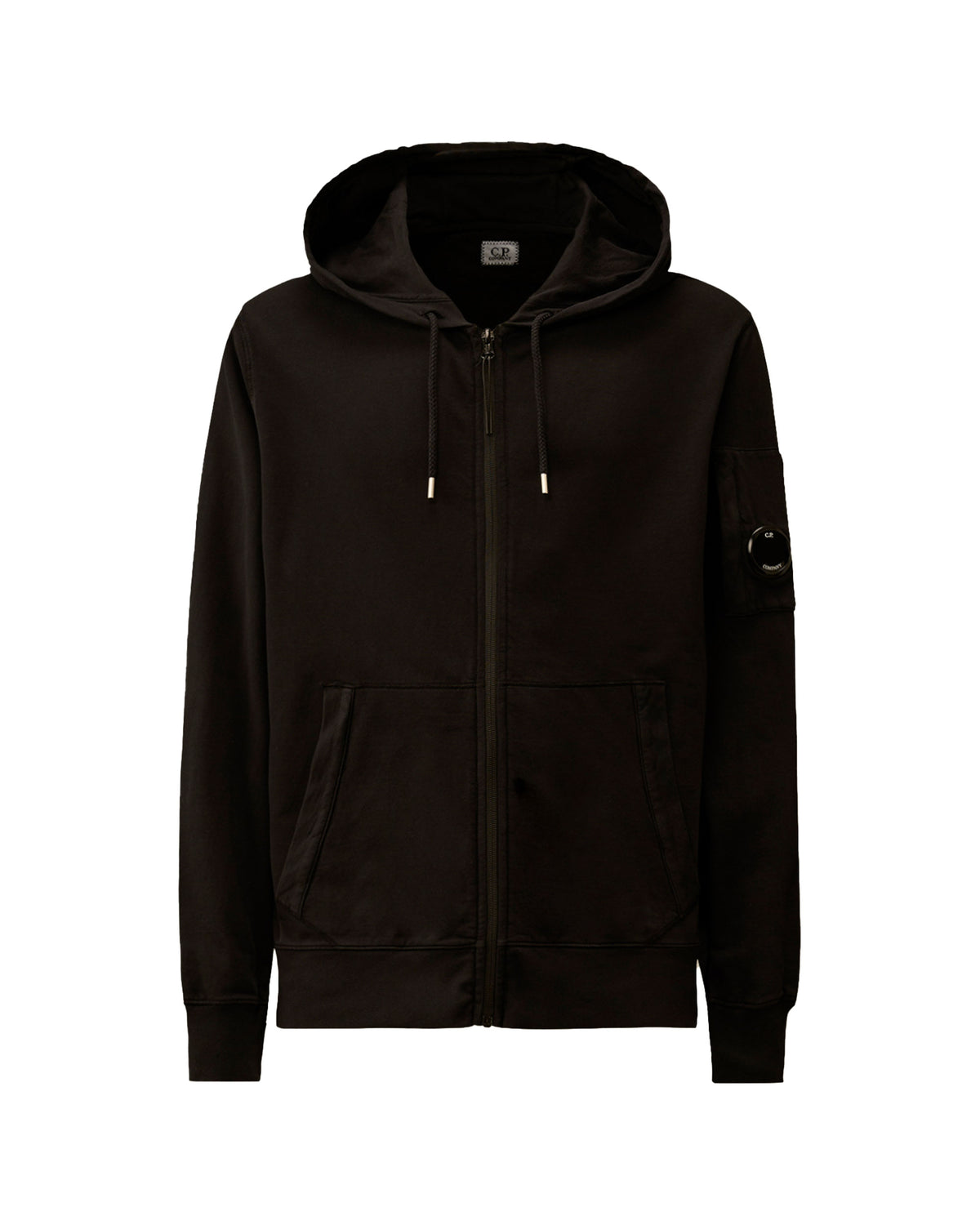 Felpa Uomo Full Zip Hooded Lens Nero
