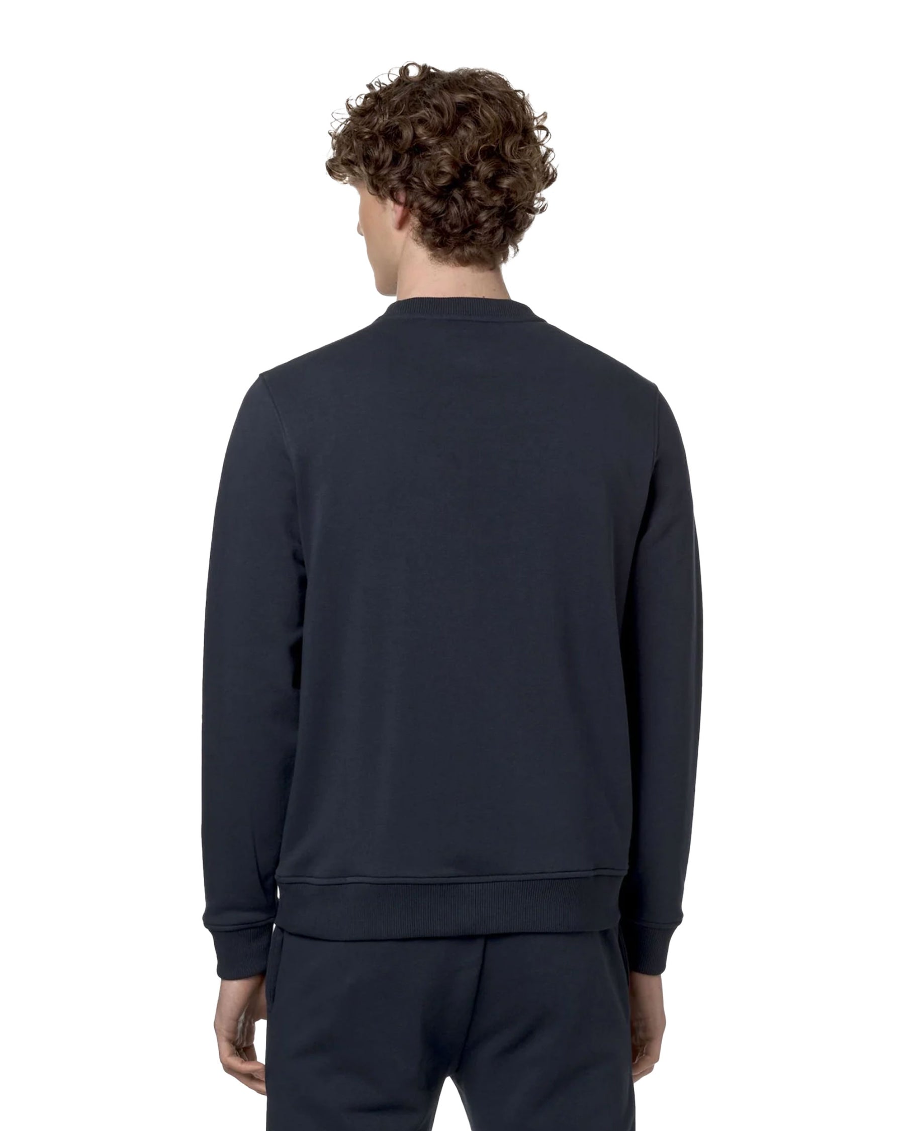 Man Sweatshirt K-Way Le Vrai Auguste Poly Cotton Blue