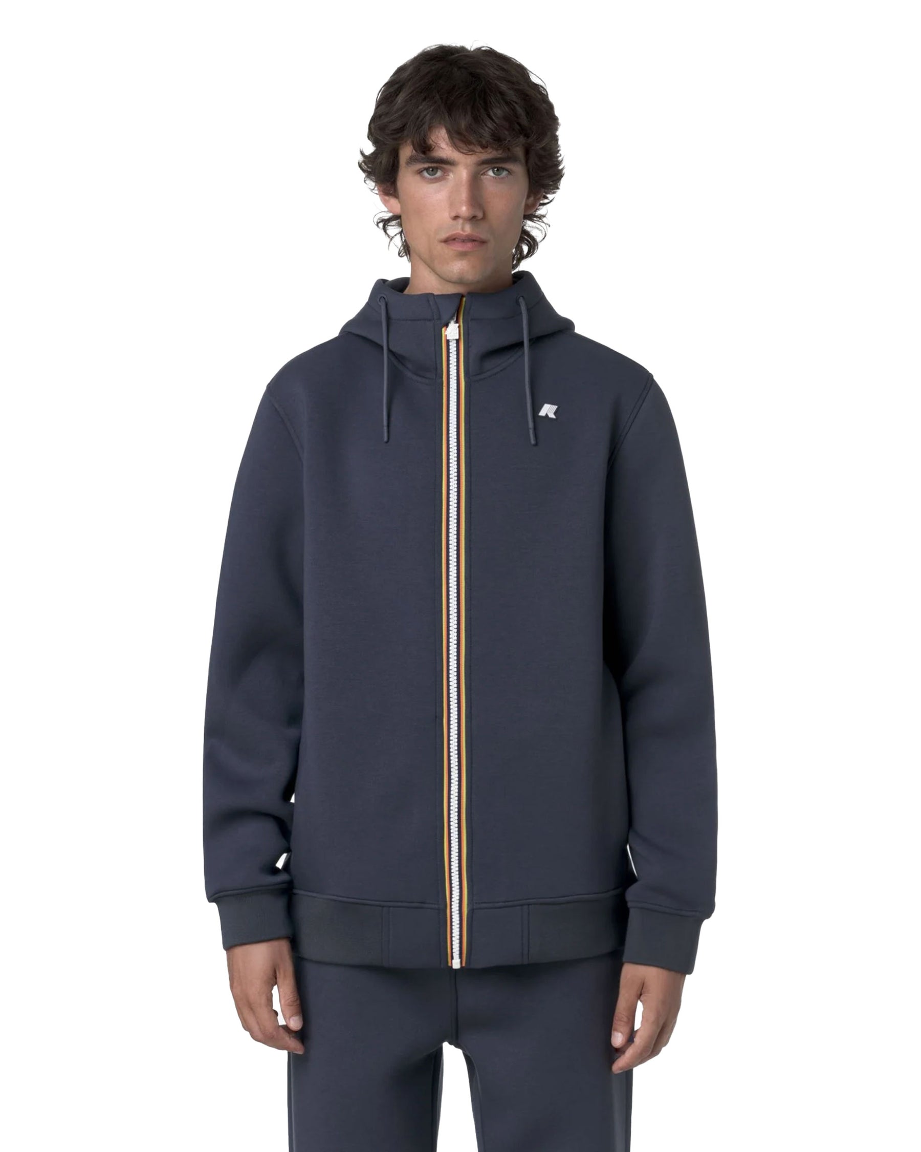 Man's Hoodie K-Way Rainer Spacer Light Blue