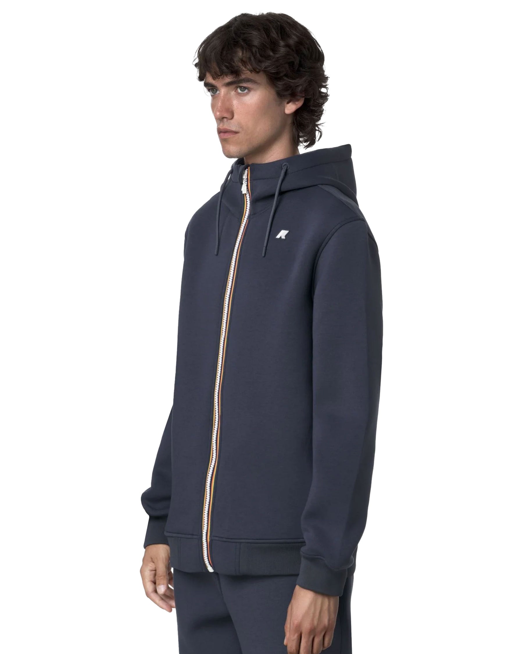 Man's Hoodie K-Way Rainer Spacer Light Blue