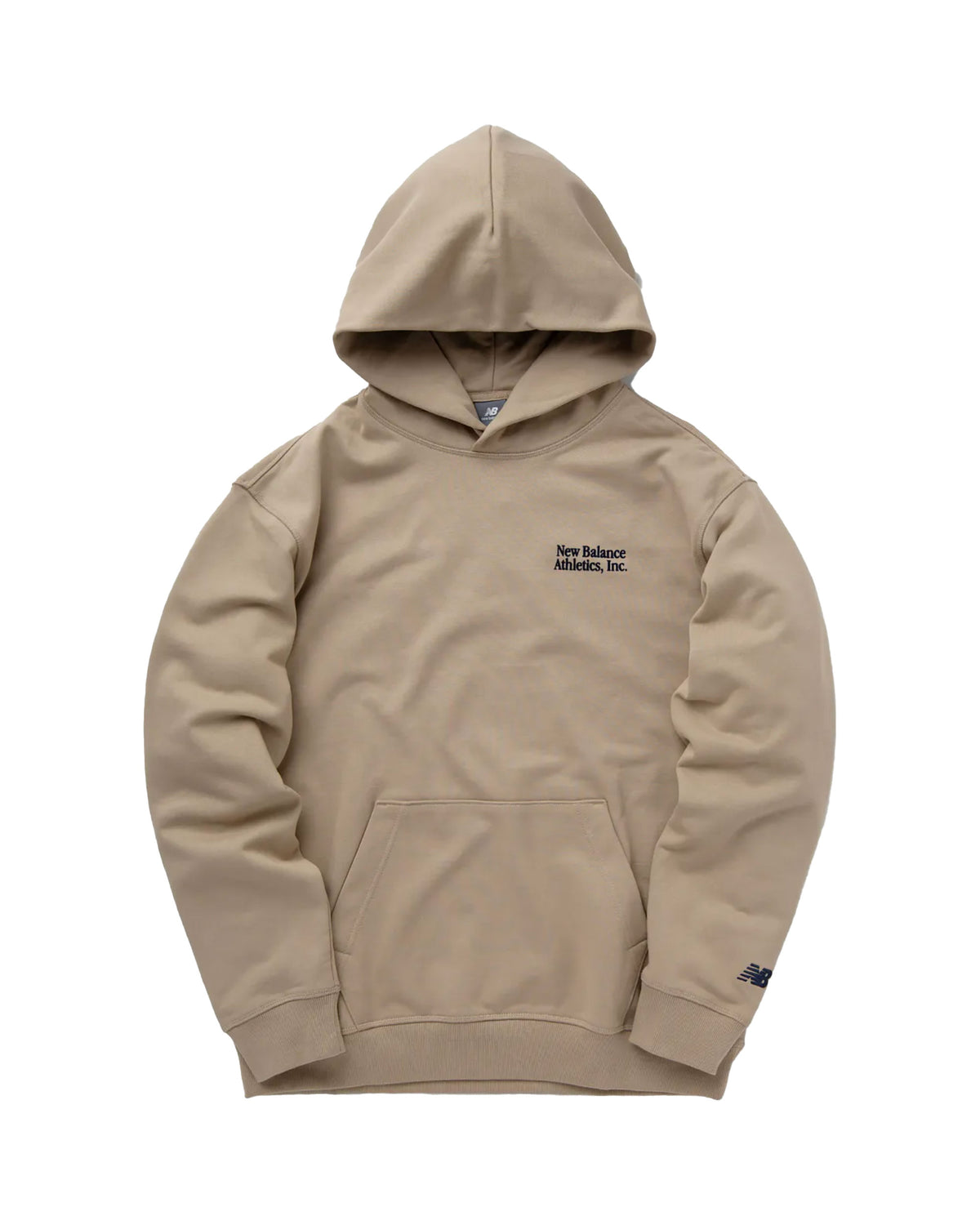 Felpa Uomo New Balance Athletics Embroidered Relaxed Hoodie Beige