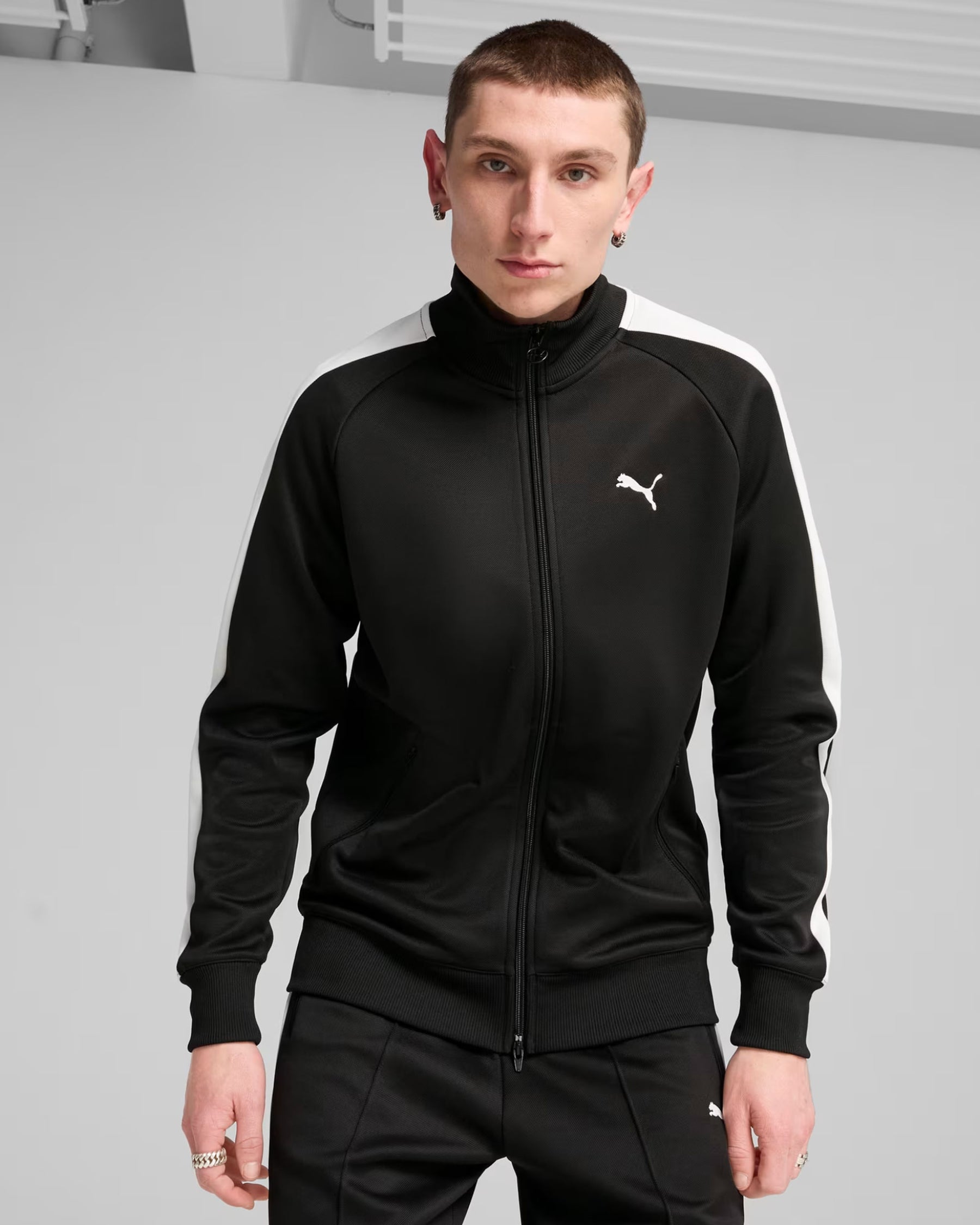 Men's Sweatshirt Puma T7 Always on track Jacket Black