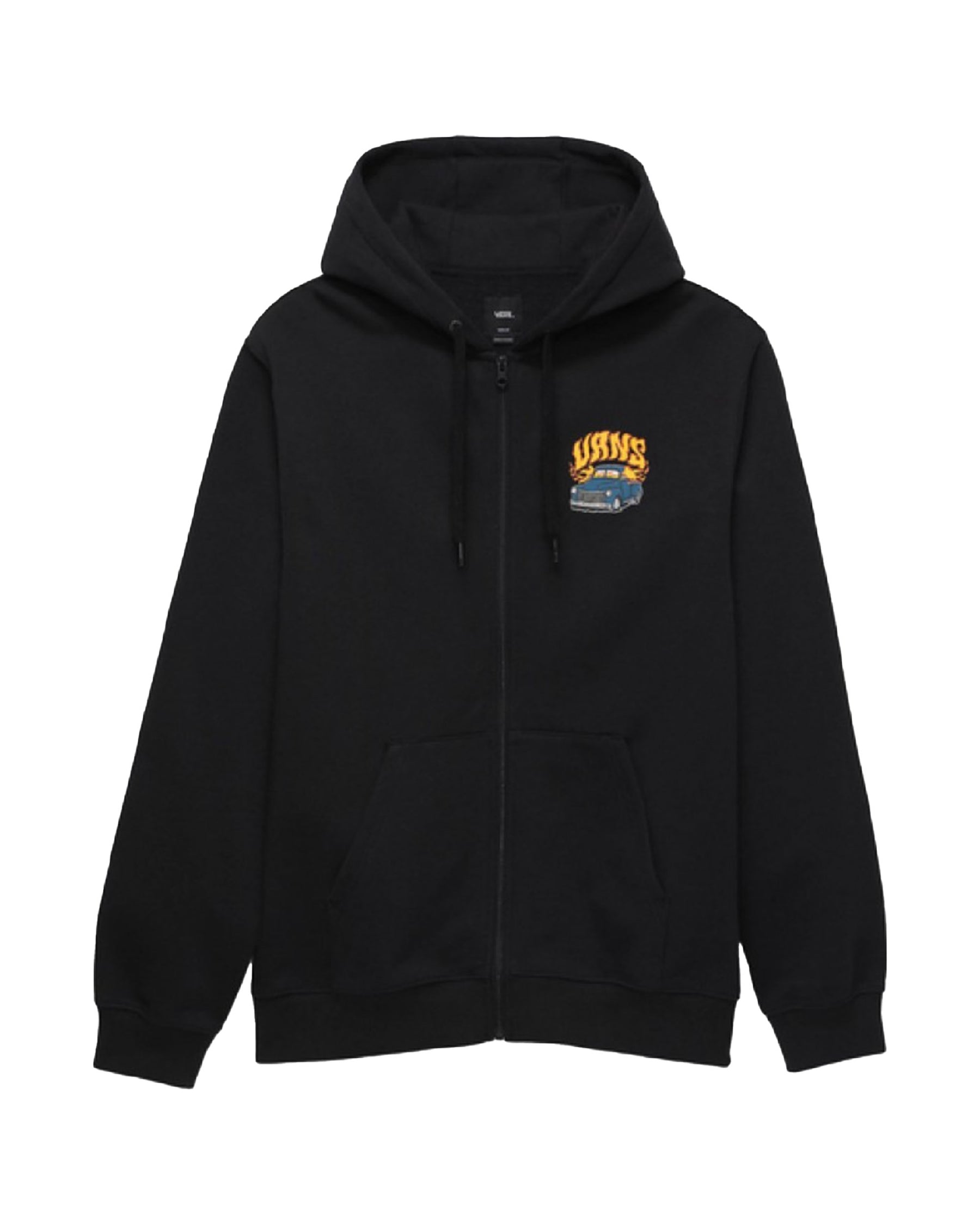 Man Hoodie Vans Hot Rod Full Zip Black