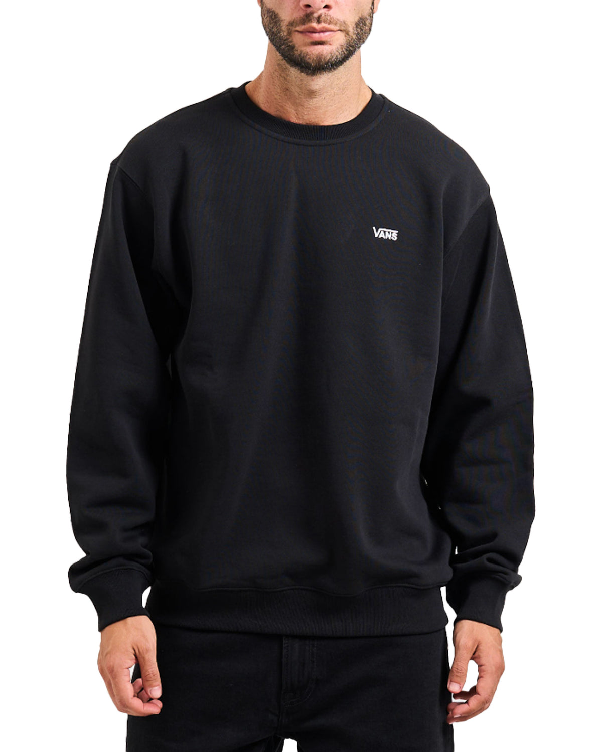 Felpa Uomo Vans Left Chest II Loose Crew Black