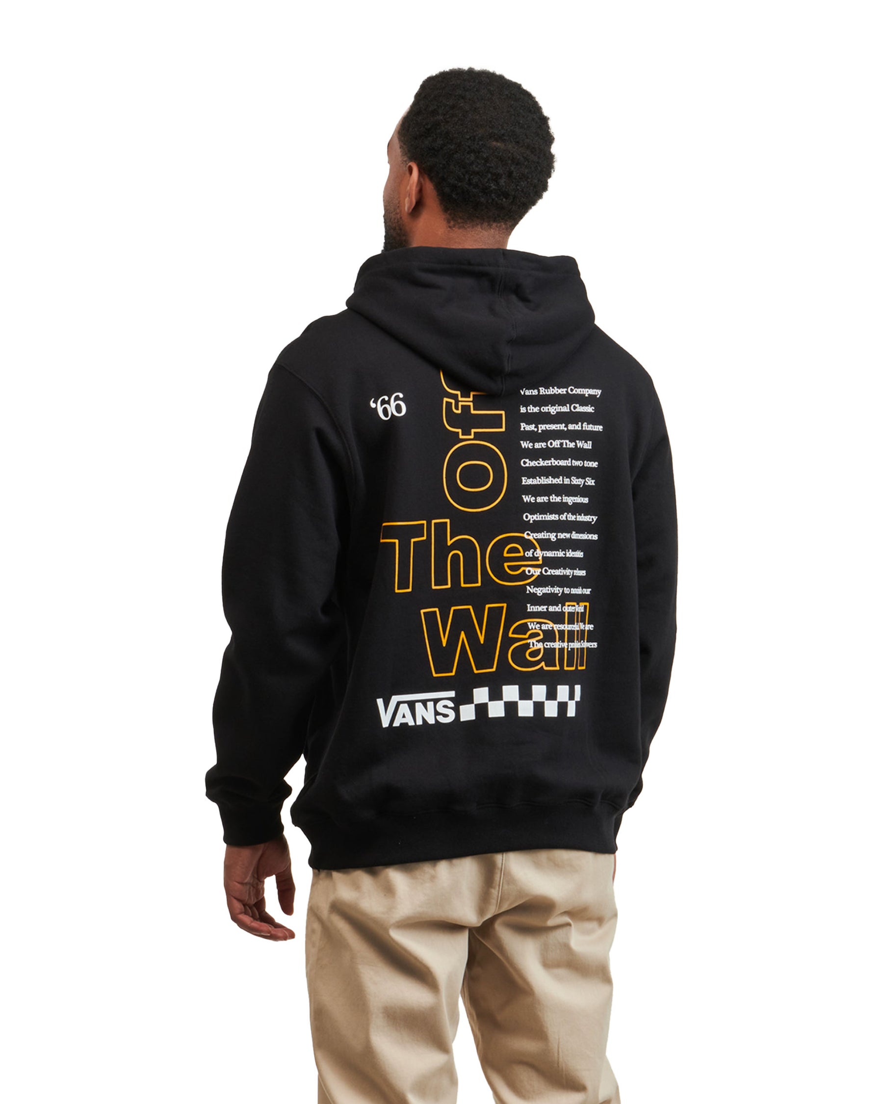 Man Hoodie Vans Posted Loose PO Black