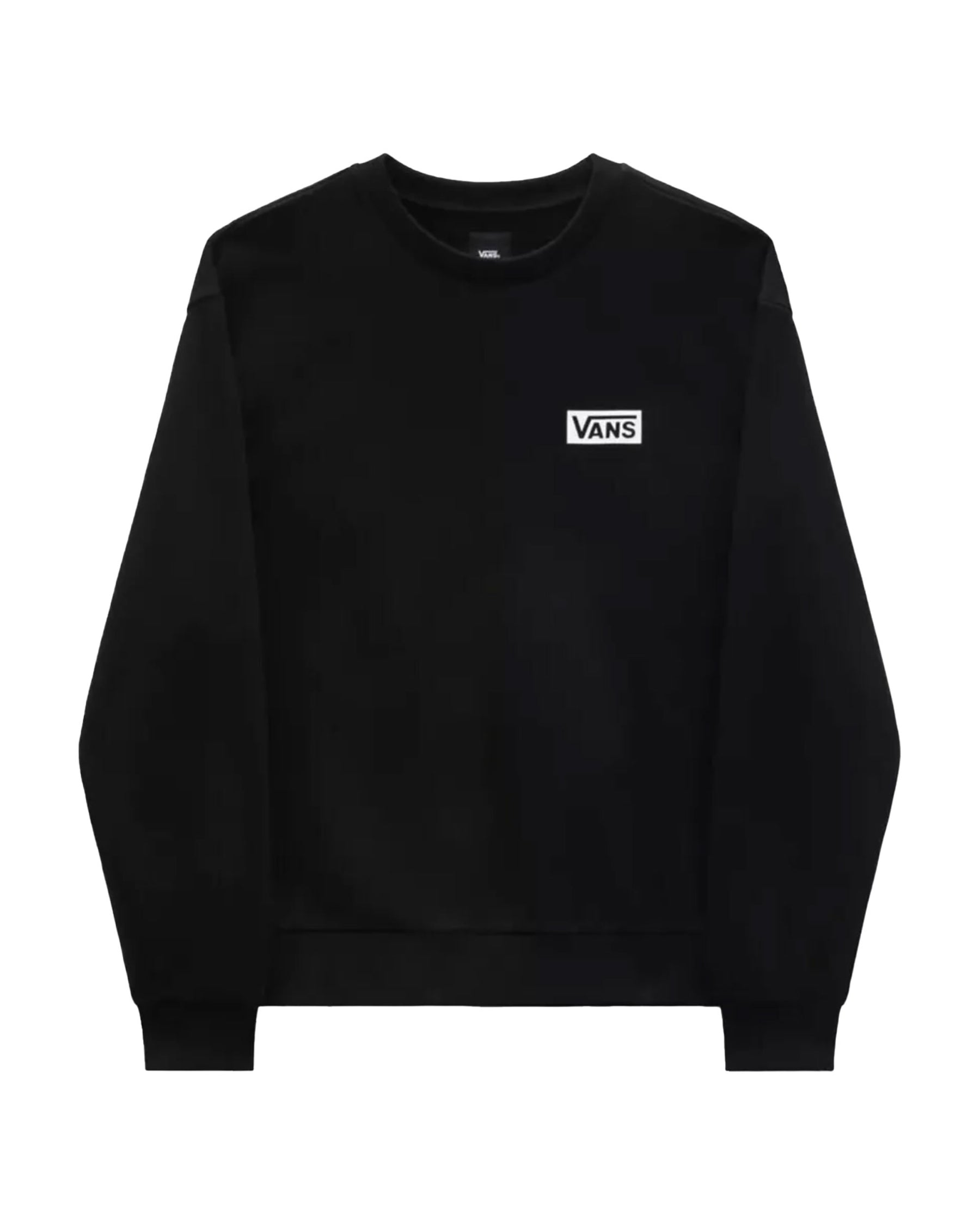 Man Sweatshirt Vans Relaxed Fit Crew Black