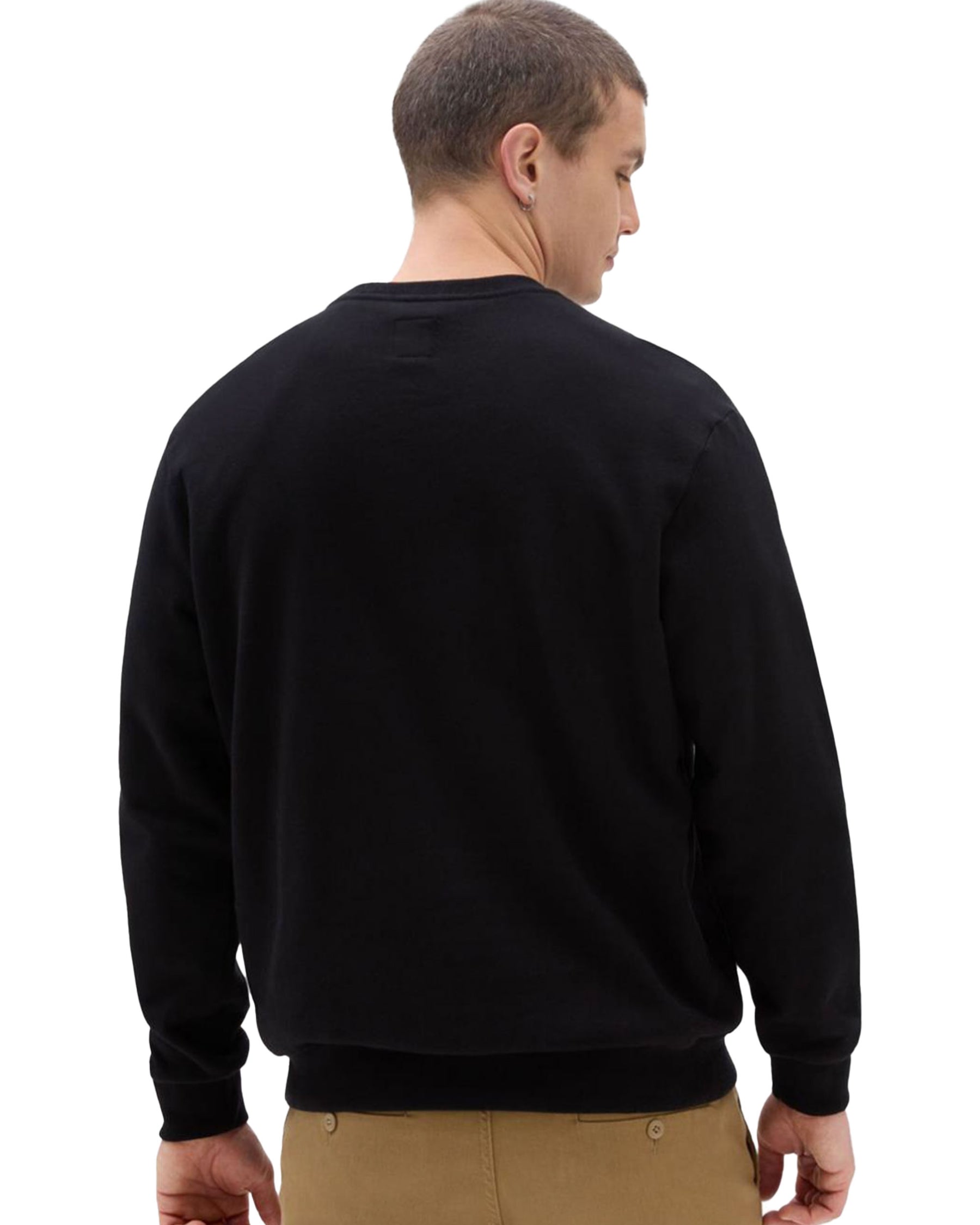 Man Sweatshirt Vans Relaxed Fit Crew Black