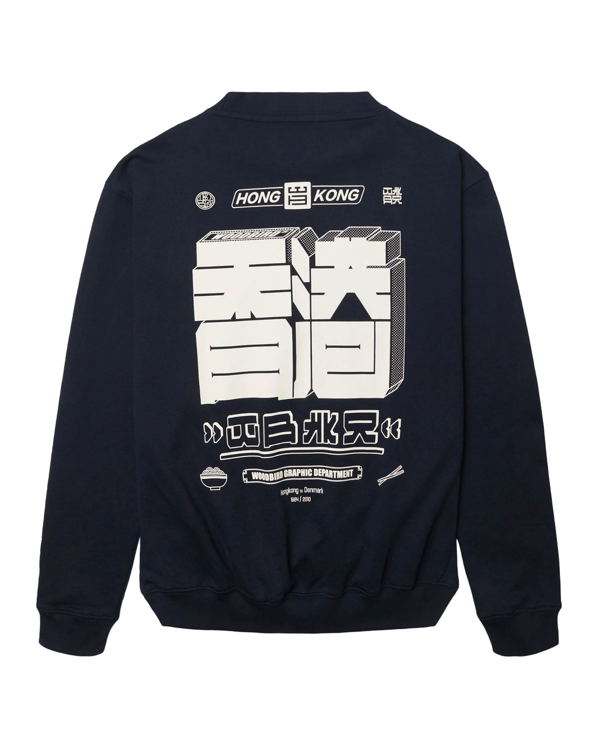 Felpa Uomo Woodbird Wbcane Hk Crew Dark Navy