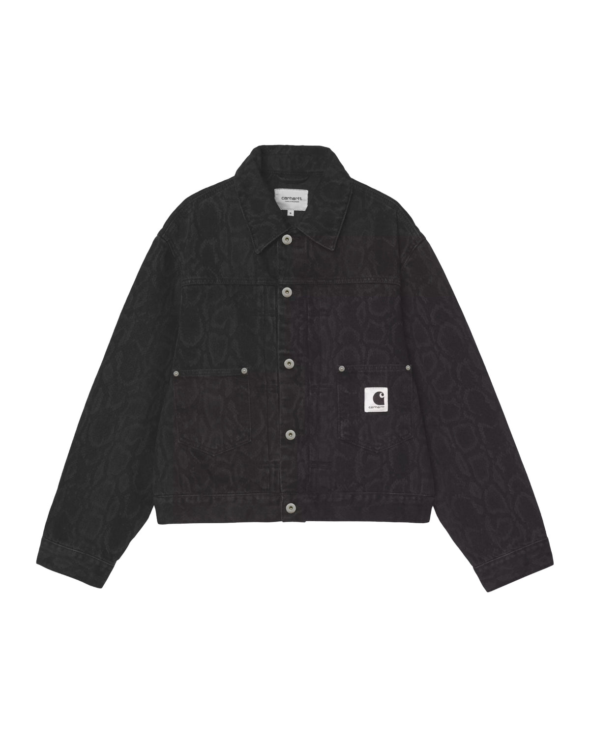 Giacca Donna Carhartt Wip Belmar Jacket Snake Camo Nero