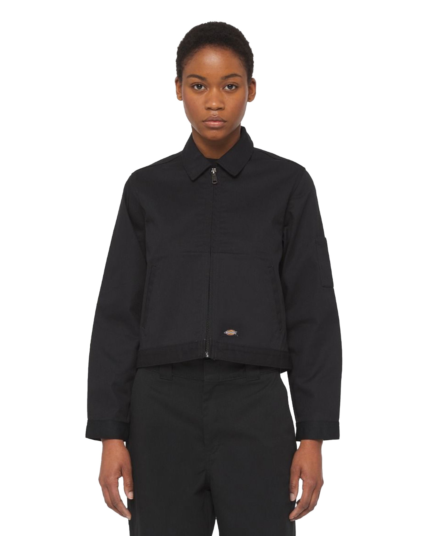 Woman Jackets Dickies Unlined Cropped Eisenhower Black