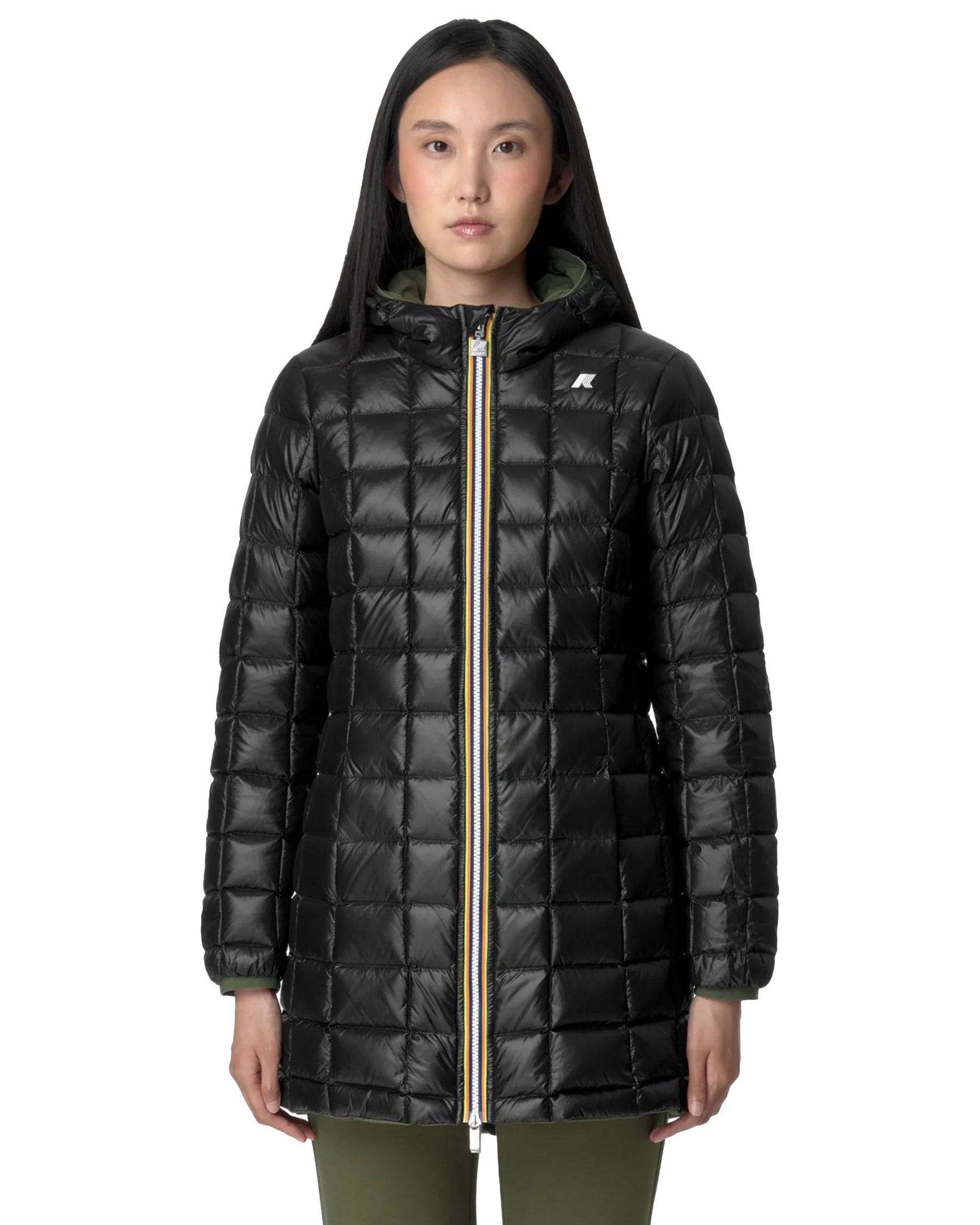 Giacca Donna K-Way Denise St Thermo Double Verde Nero