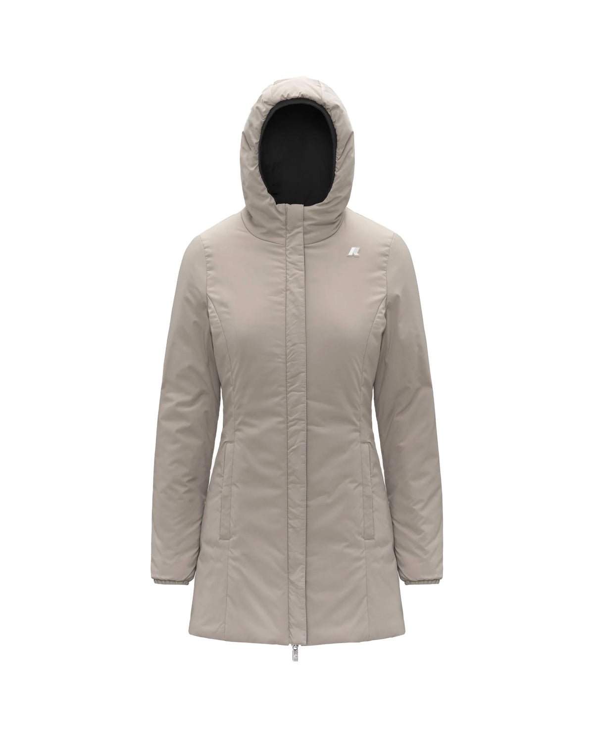 Giacca Donna K-Way Denise St Warm Double Nero-Beige