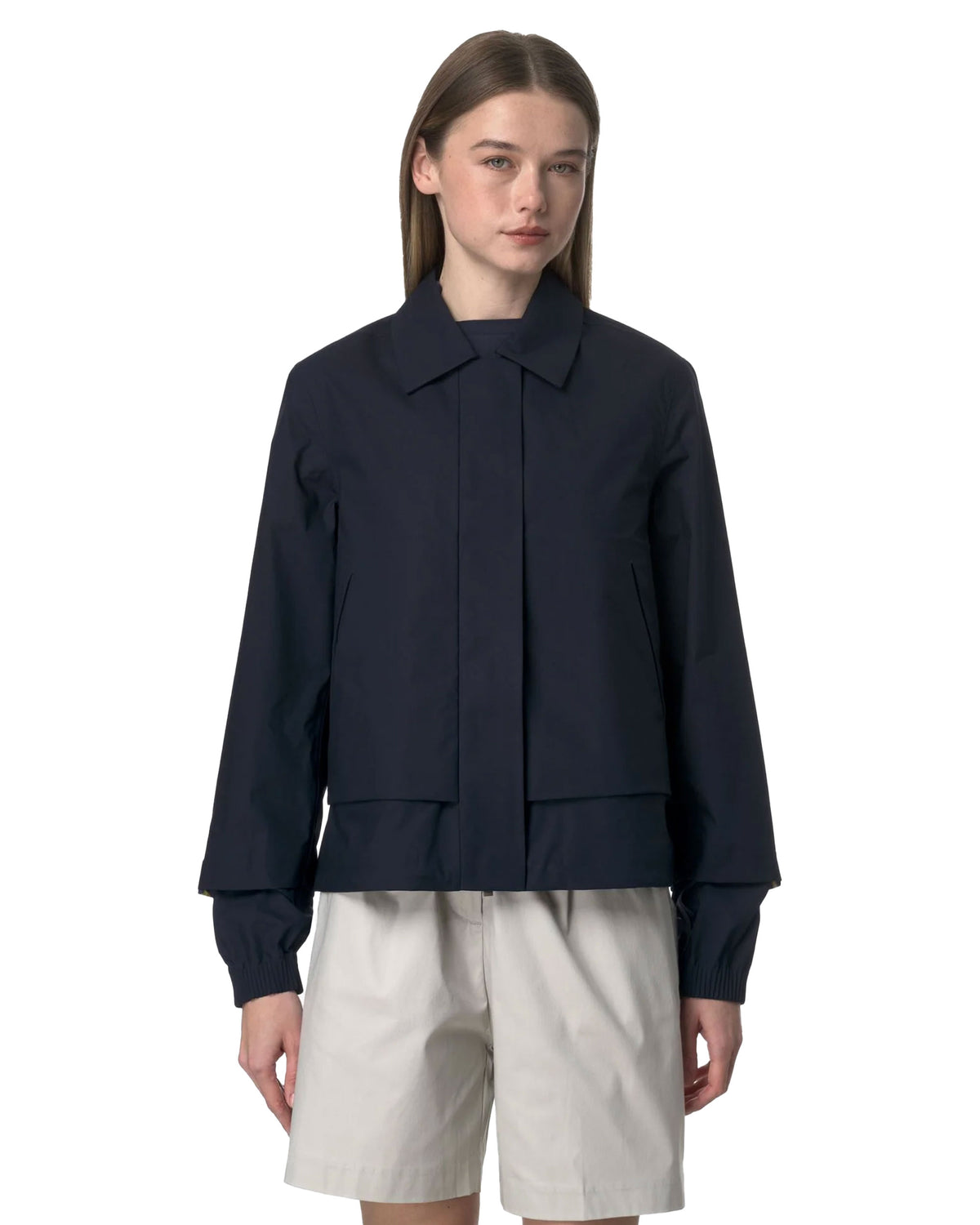 Giacca Donna K-Way Isarty 3L Poplin Blu