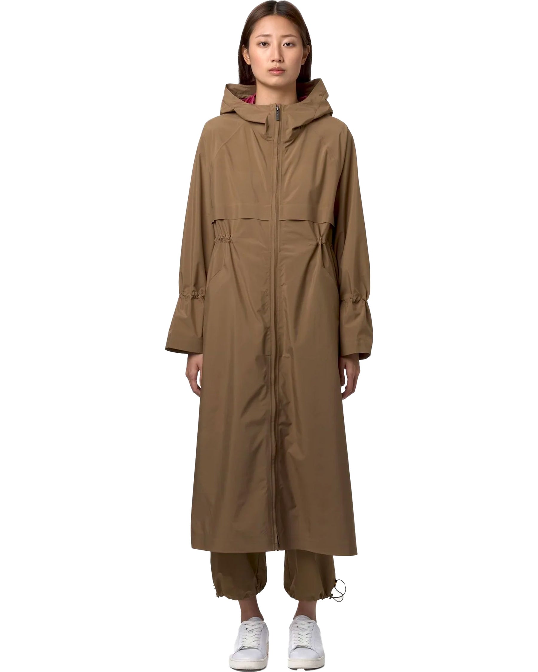 Woman's Jacket K-Way Isoe Clean Look 3L Brown