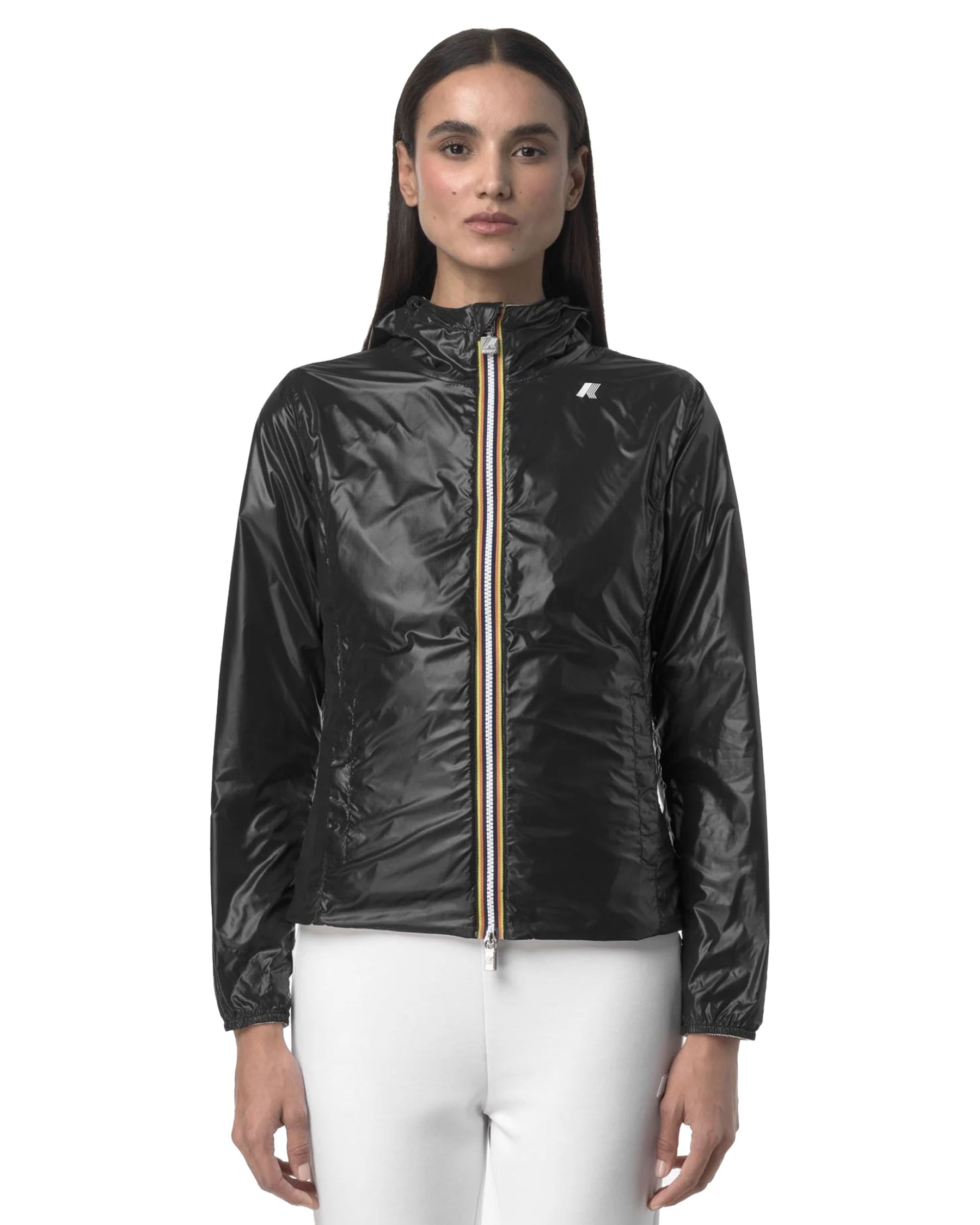 Giacca Donna K-Way Lily Plus .2 Double Bianco Nero