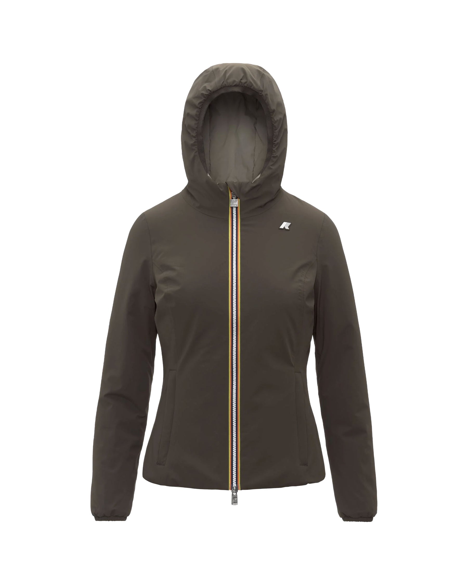 Woman's Jackets K-Way Lily St Warm Double Olive Green