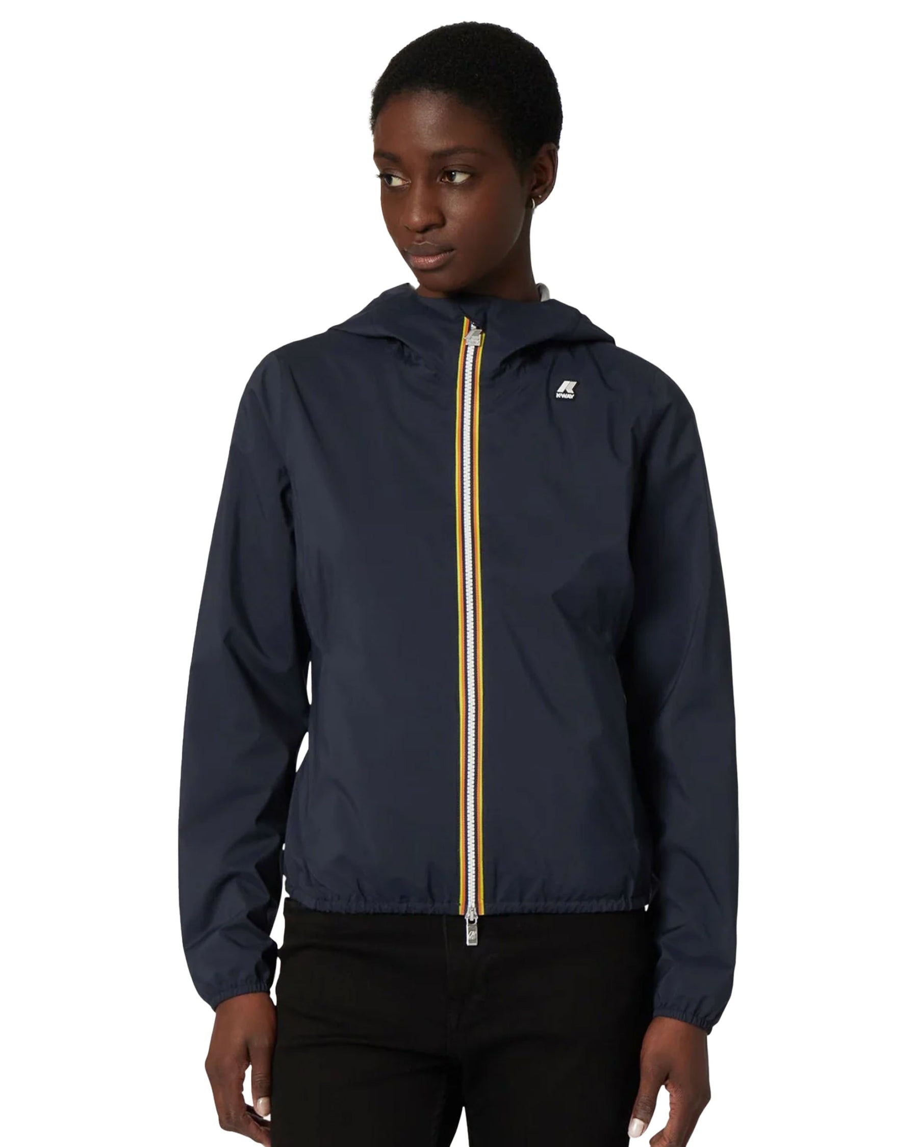 Woman Jacket's K-Way Lily Stretch Polly Jersey Blue Depth