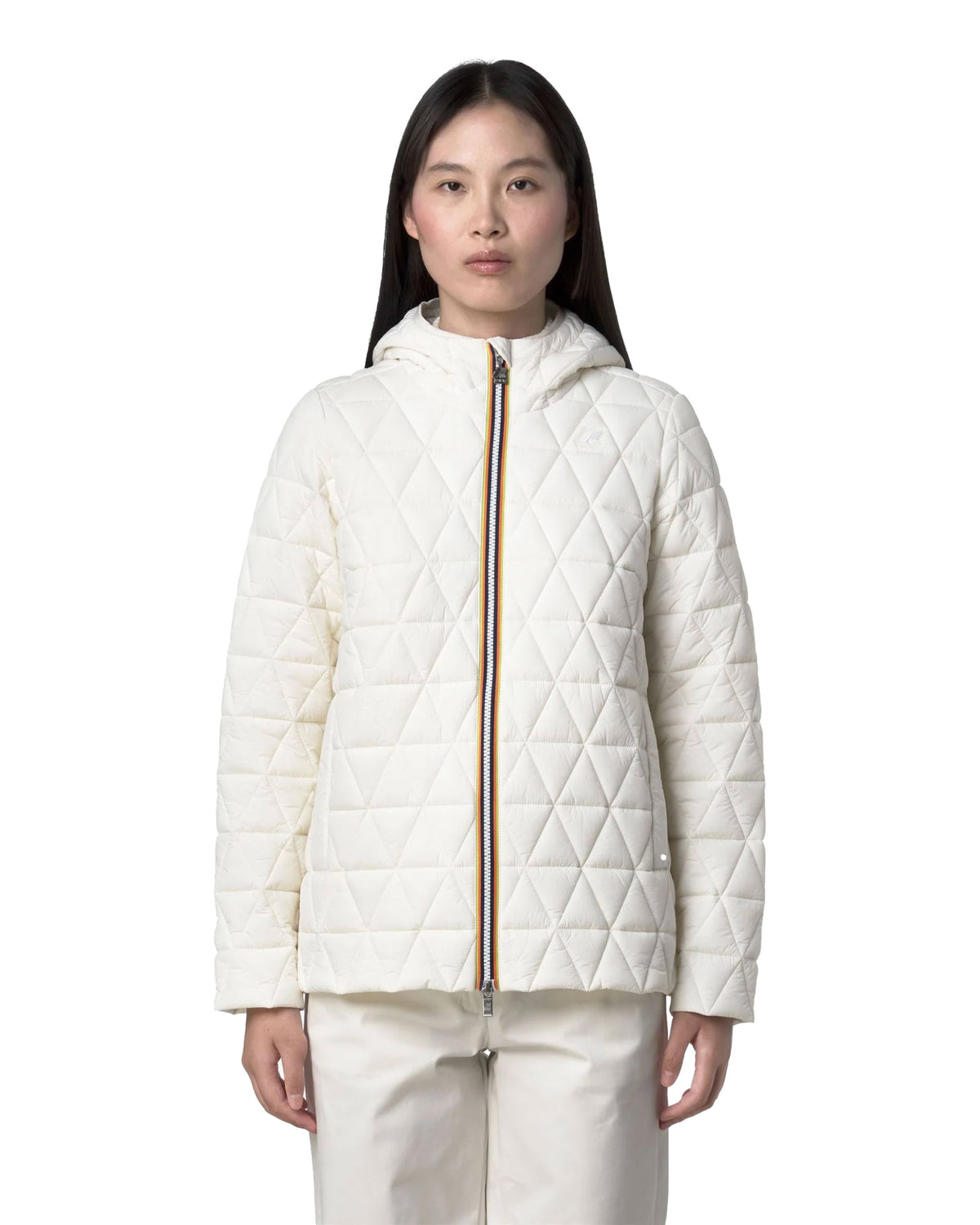 Giacca Donna K-Way Madaline Diamond Quilted Warm Bianco