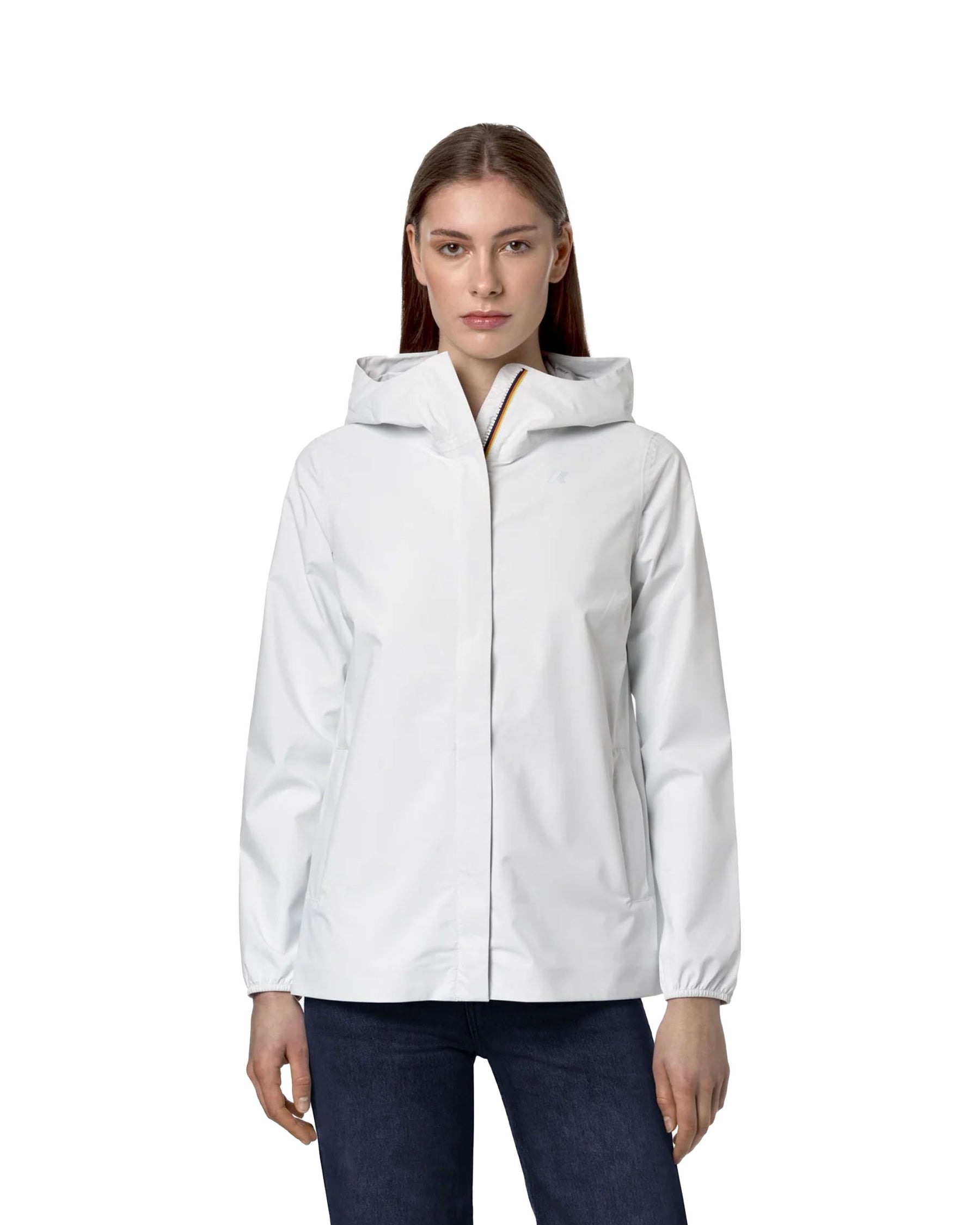 Woman's Jackets K-Way Marguerite Stretch Dot White