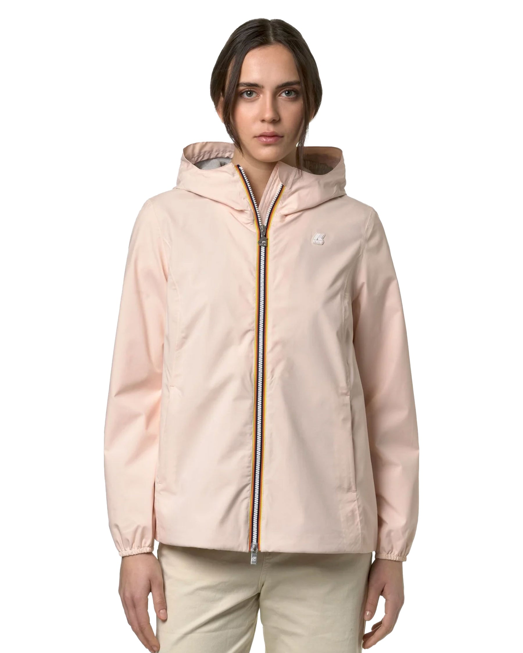 Woman's Jacket K-Way Marguerite Stretch Poly jersey Pink