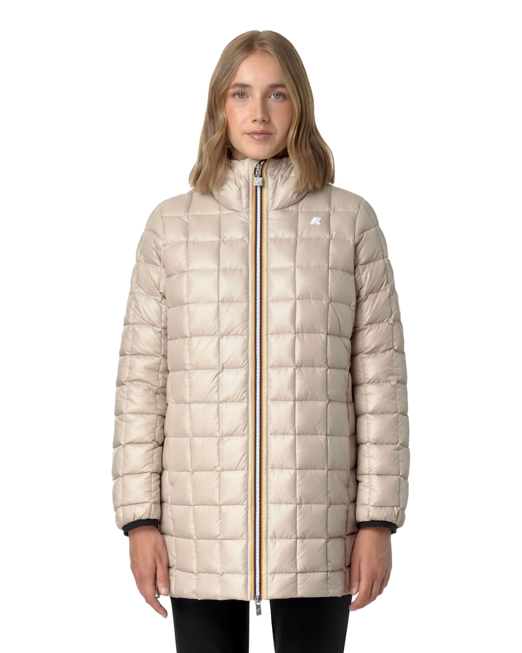 Giacca Donna K-Way Sophie St Thermo Double Nero Beige