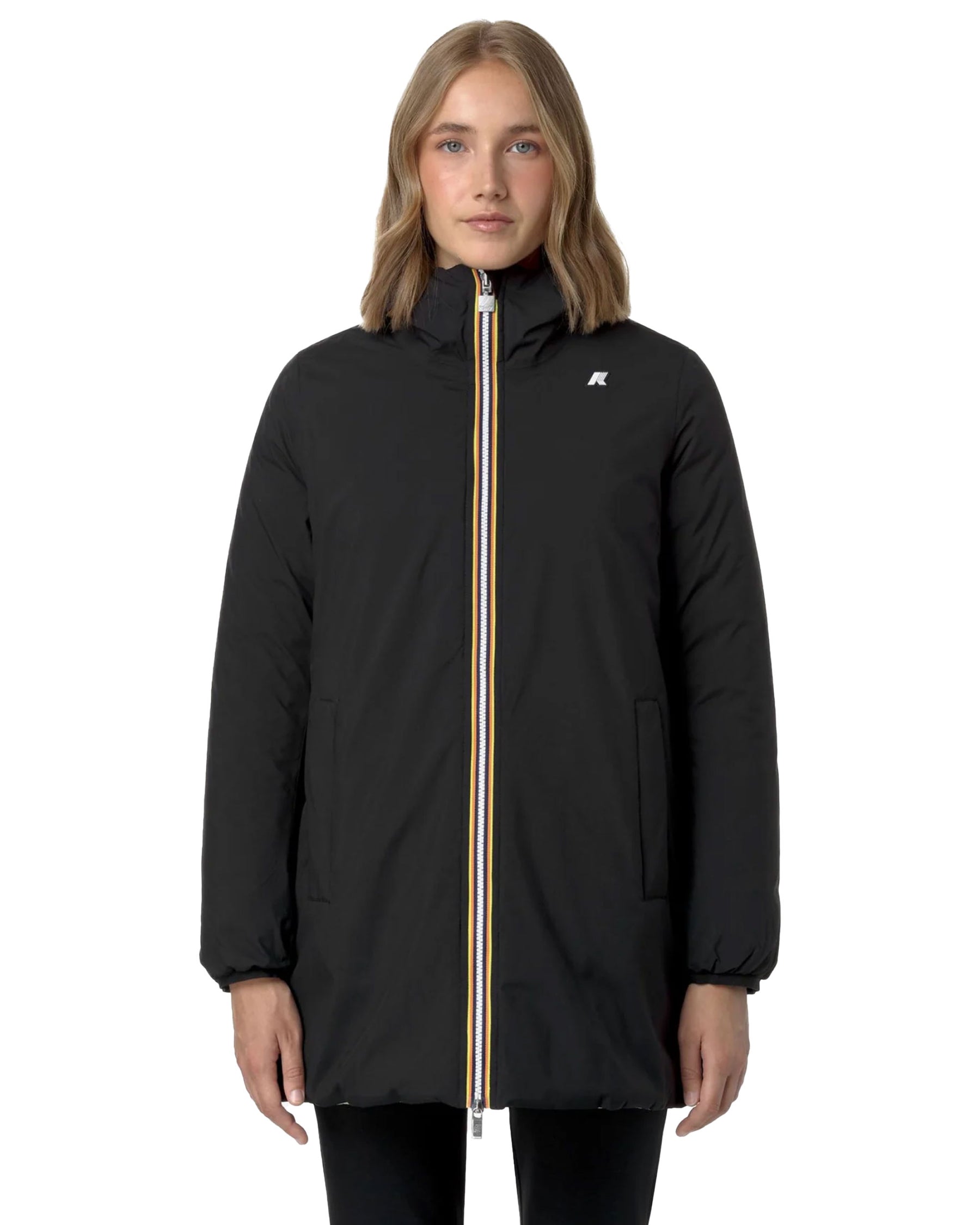 Giacca Donna K-Way Sophie St Thermo Double Nero Beige