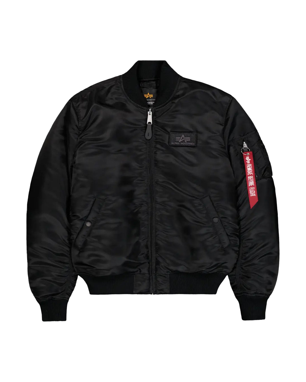 Giacca Uomo Alpha Industries Bomber MA-1 VF EMB Back Nero