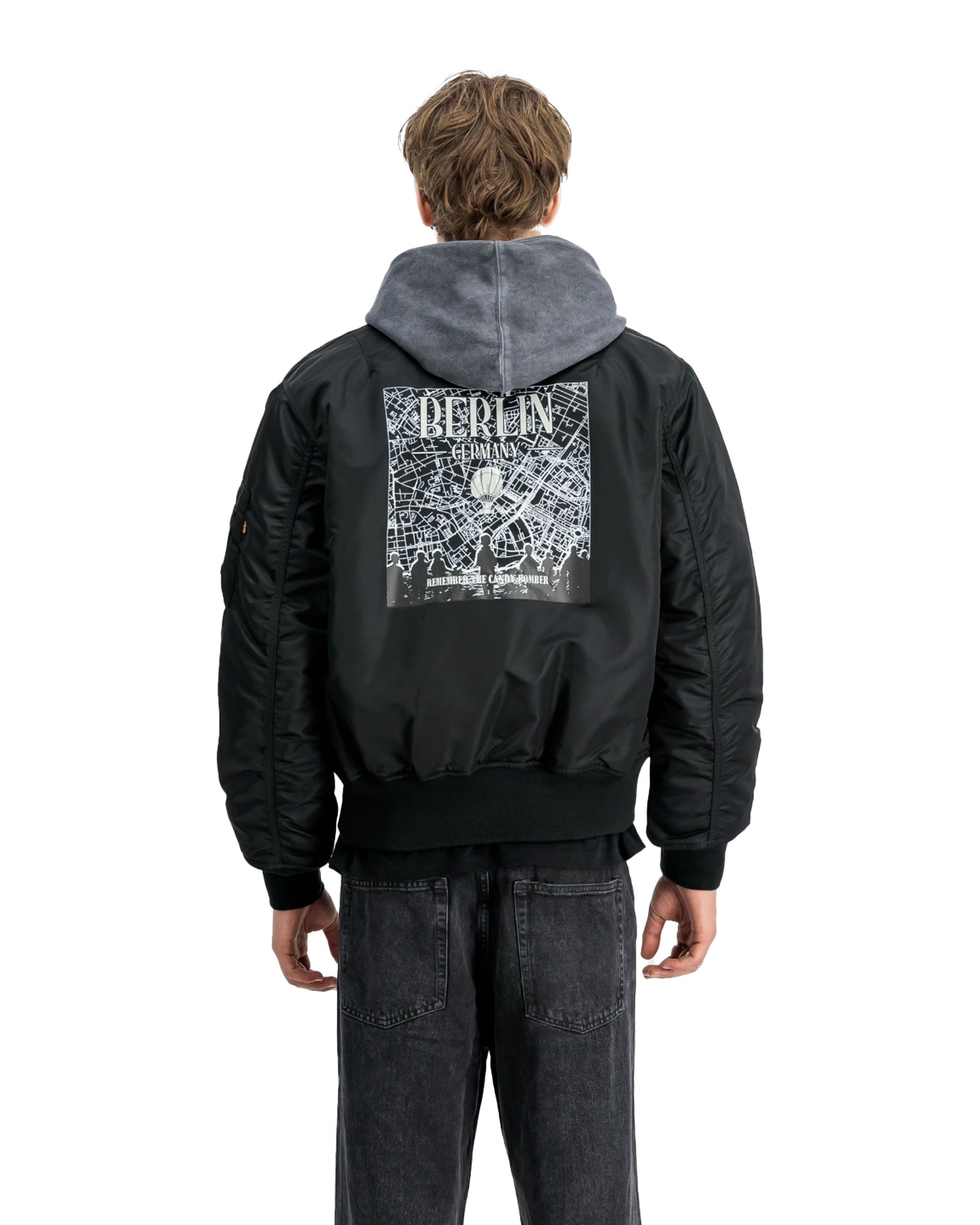 Giacca Uomo Alpha Industries MA-1 Berlin Cndy bomber Nero