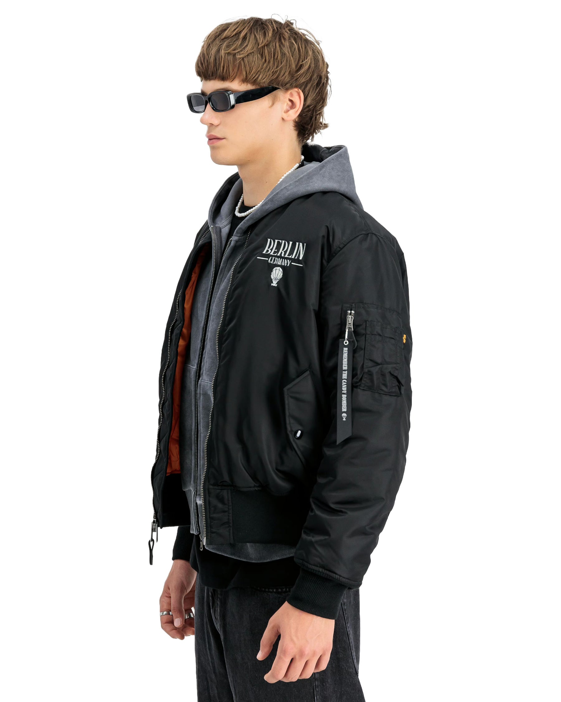 Giacca Uomo Alpha Industries MA-1 Berlin Cndy bomber Nero