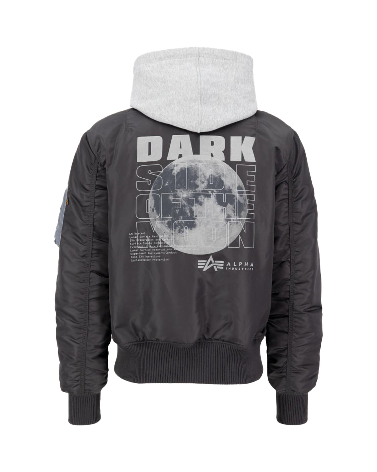 Giacca Uomo Alpha Industries MA-1 VF Hood Dark Side Vintage Grey