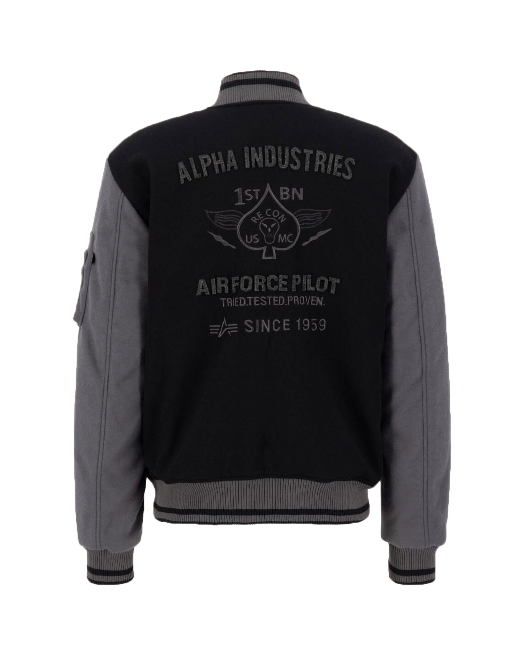 Giacca Uomo Alpha Industries Varsity Jacket Air Force Nero