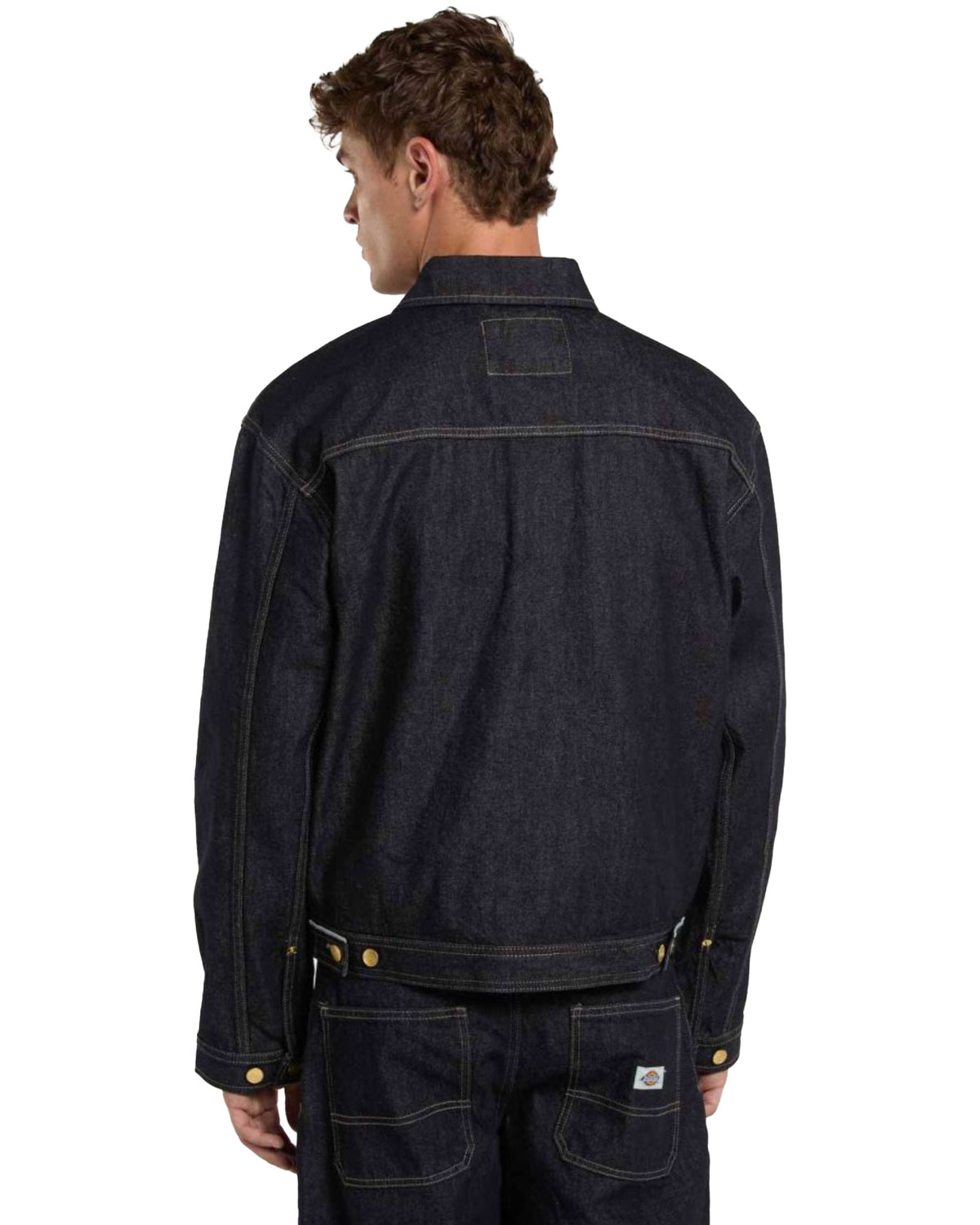 Giacca Uomo Dickies Selvedge Pleated Denim Jacket Rinsed