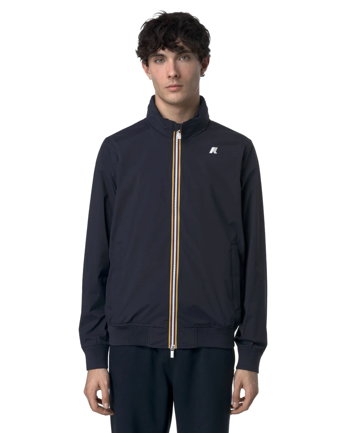 Giacca Uomo K-Way Amaury Stretch Nylon Jersey Blu