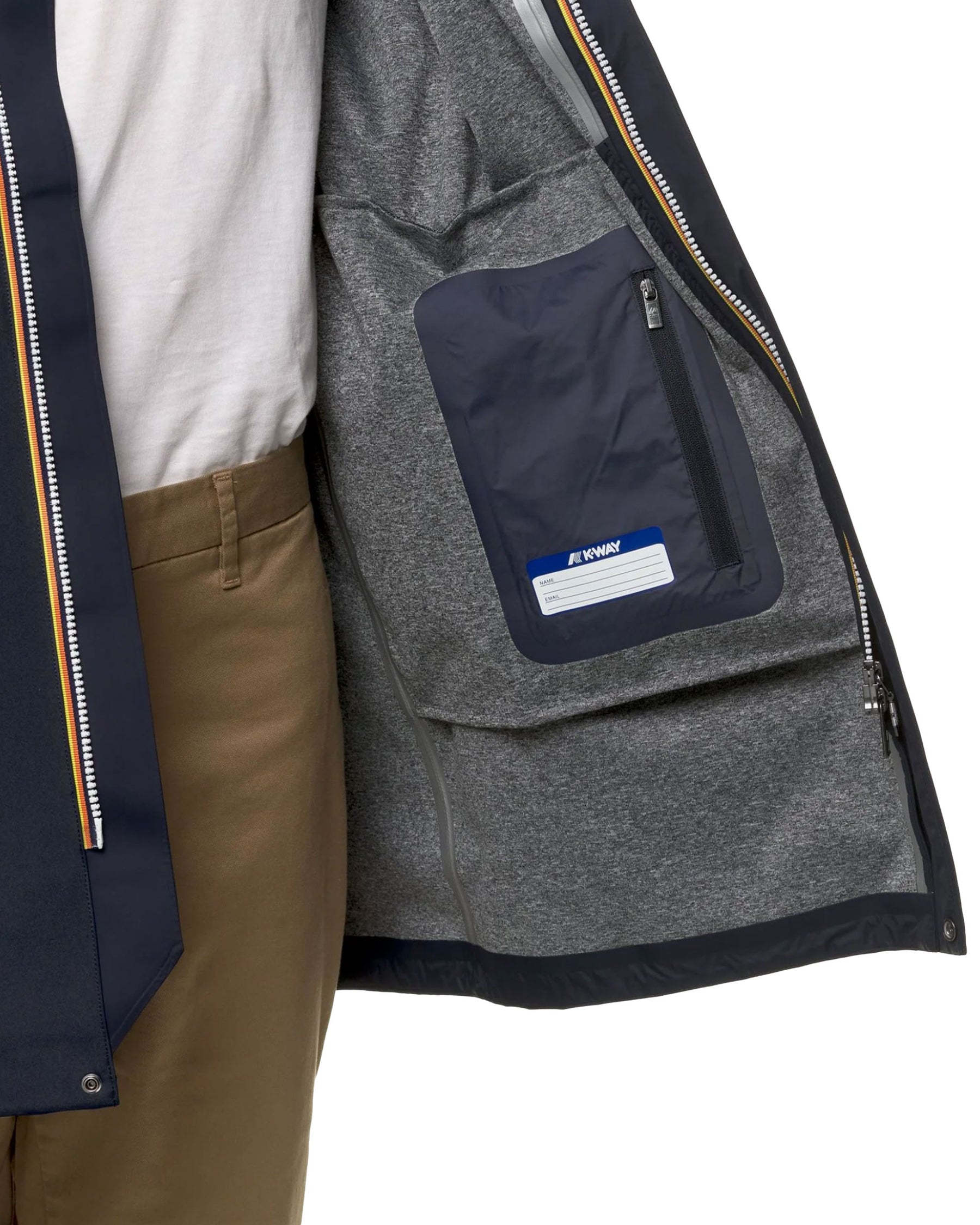 Giacca Uomo K-Way Benny Bonded Jersey Blu