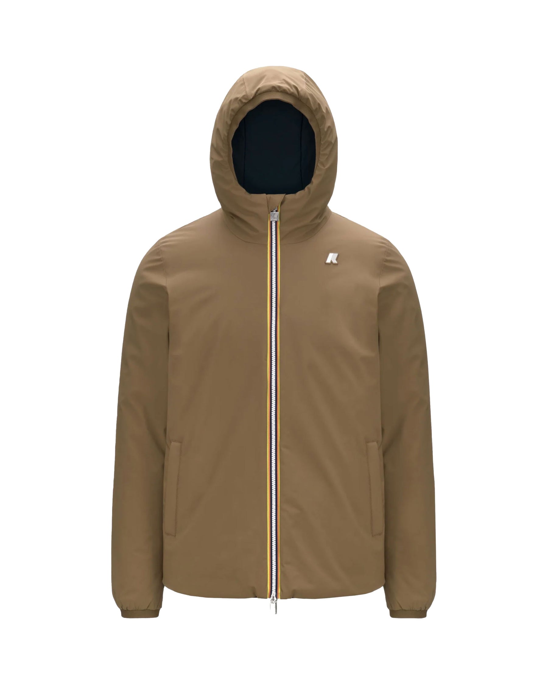 Man Jacket K-Way Jack St Warm Double Brown Corda-Blue