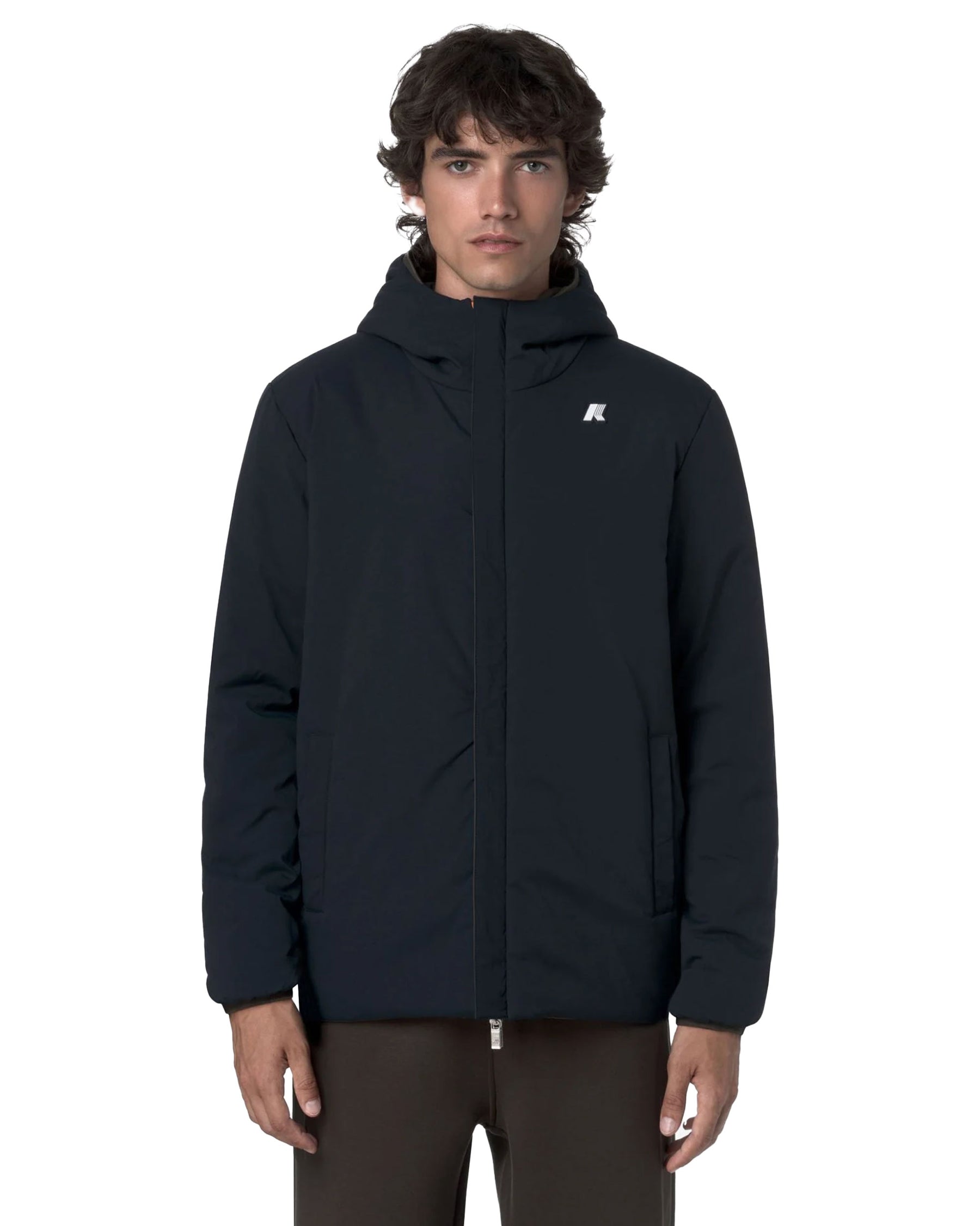 Giacca Uomo K-Way Jack St Warm Double Nero Verde Blu