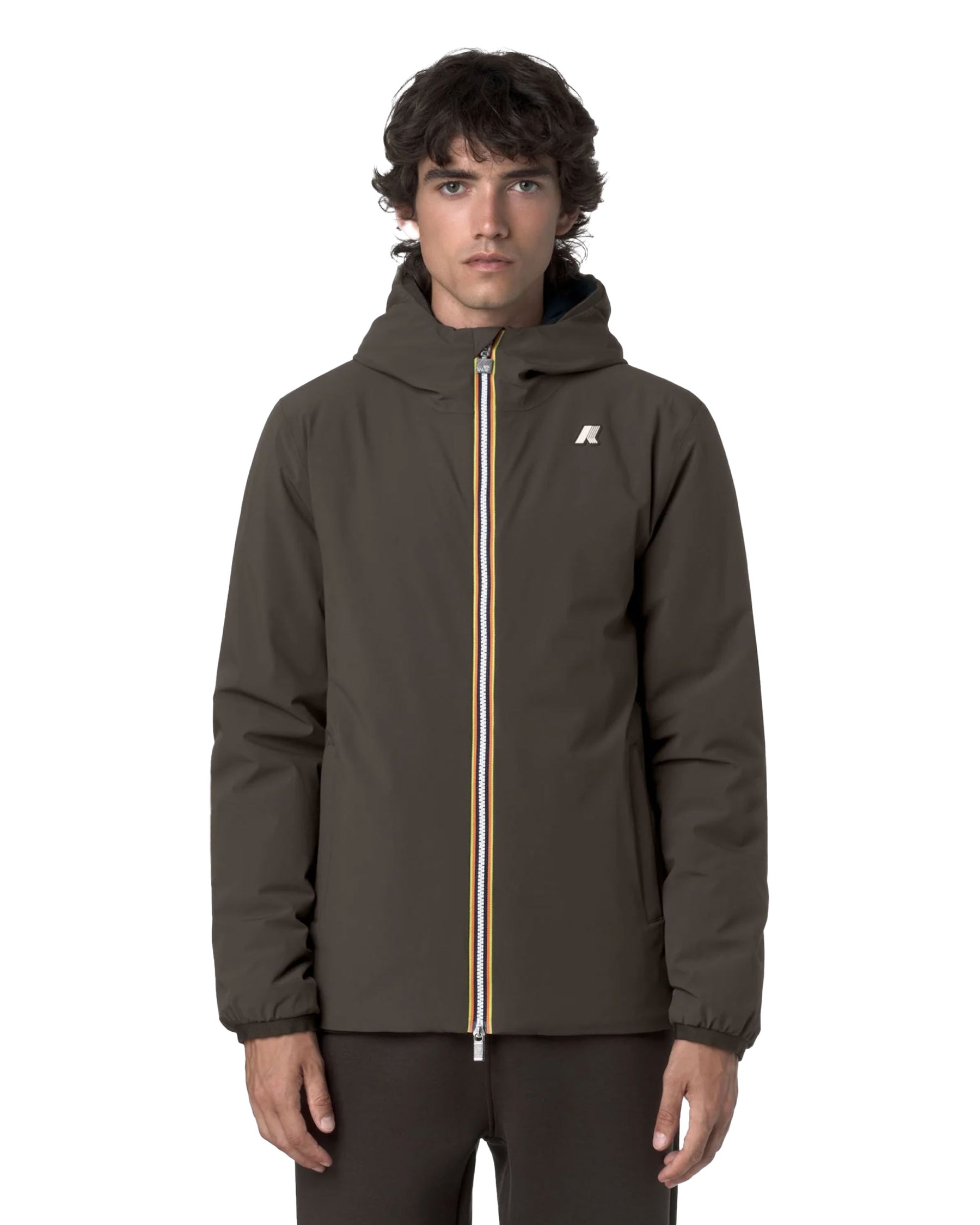 Giacca Uomo K-Way Jack St Warm Double Nero Verde Blu