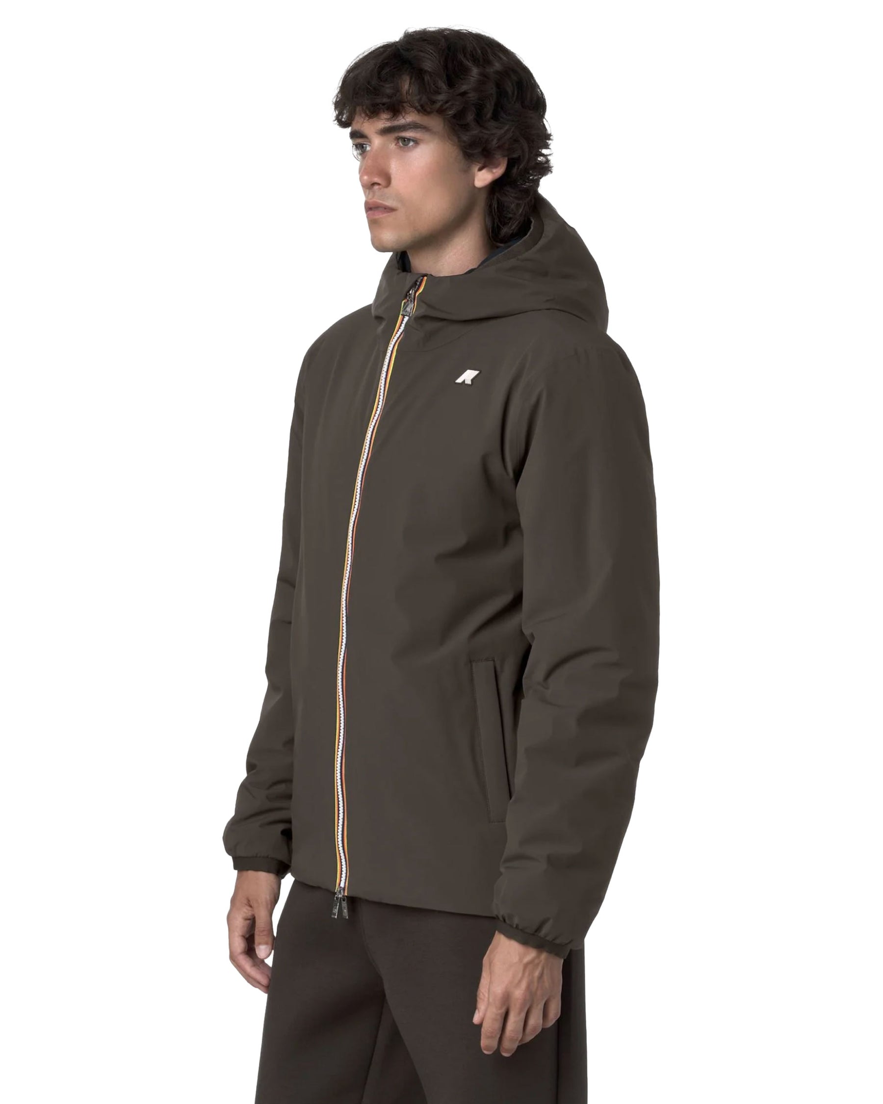Giacca Uomo K-Way Jack St Warm Double Nero Verde Blu