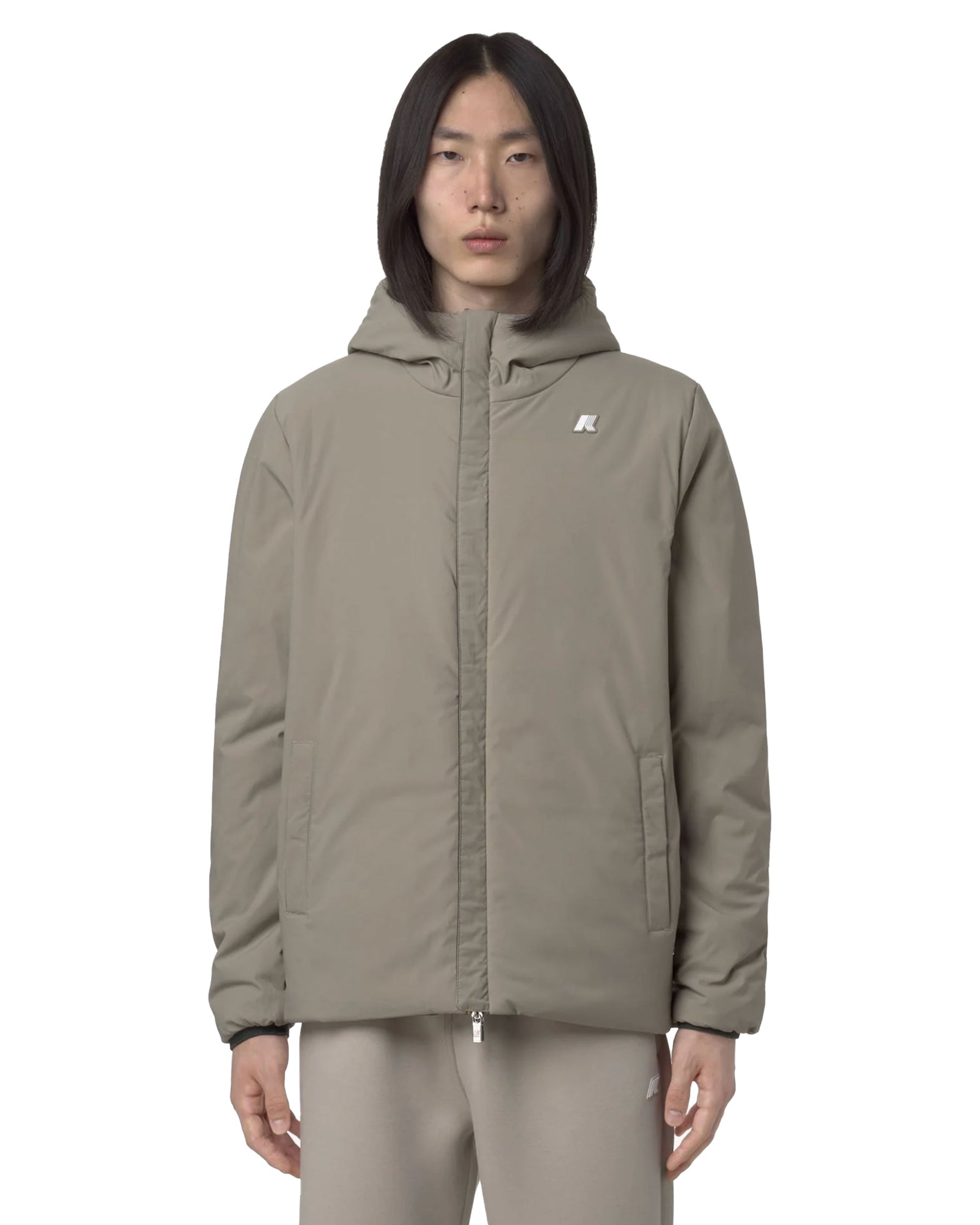 Giacca Uomo K-Way Jack St Warm Double Nero Verde Grigio