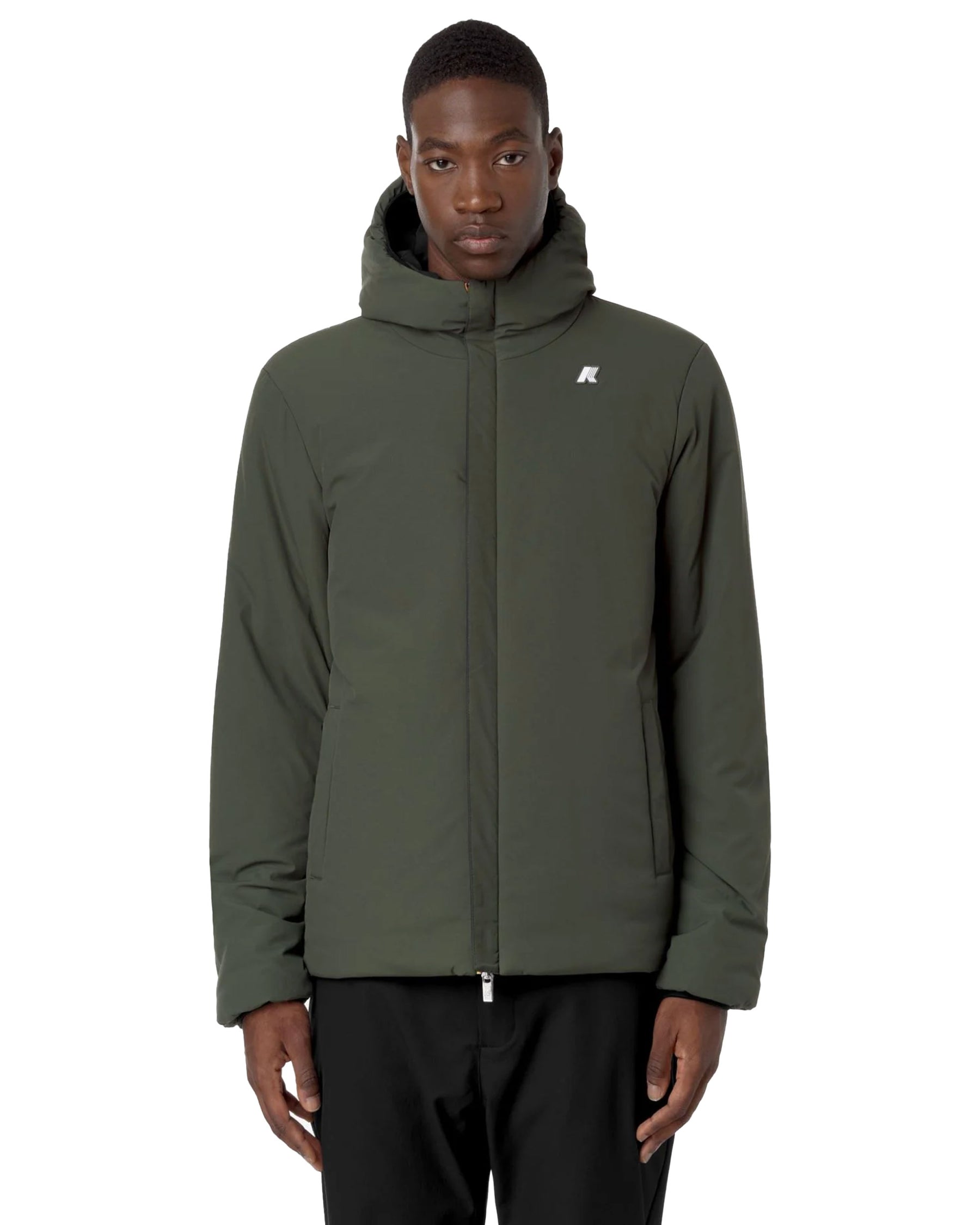 Giacca Uomo K-Way Jack St Warm Double Nero Verde