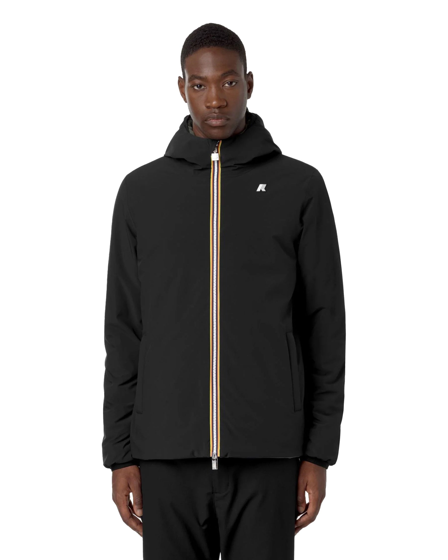 Giacca Uomo K-Way Jack St Warm Double Nero Verde