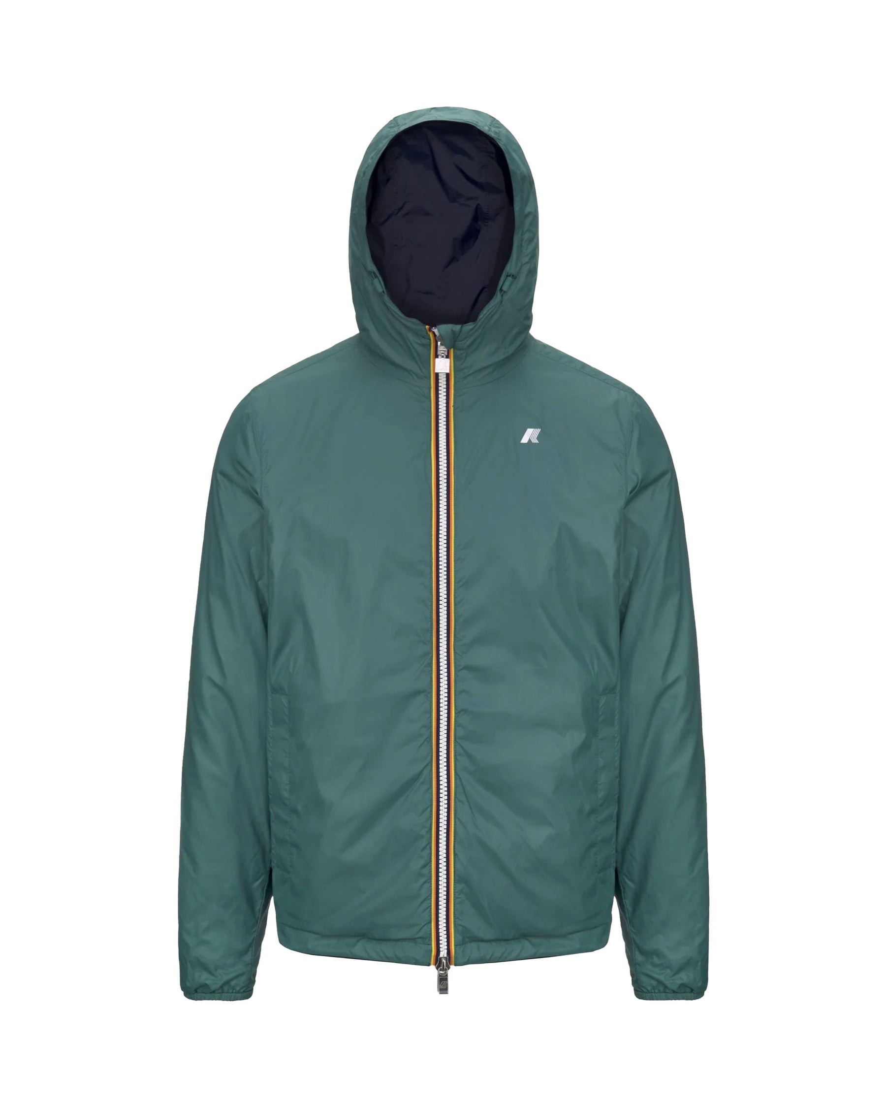 Man Jacket K-Way Jake Eco Plus Double Blue D-Green