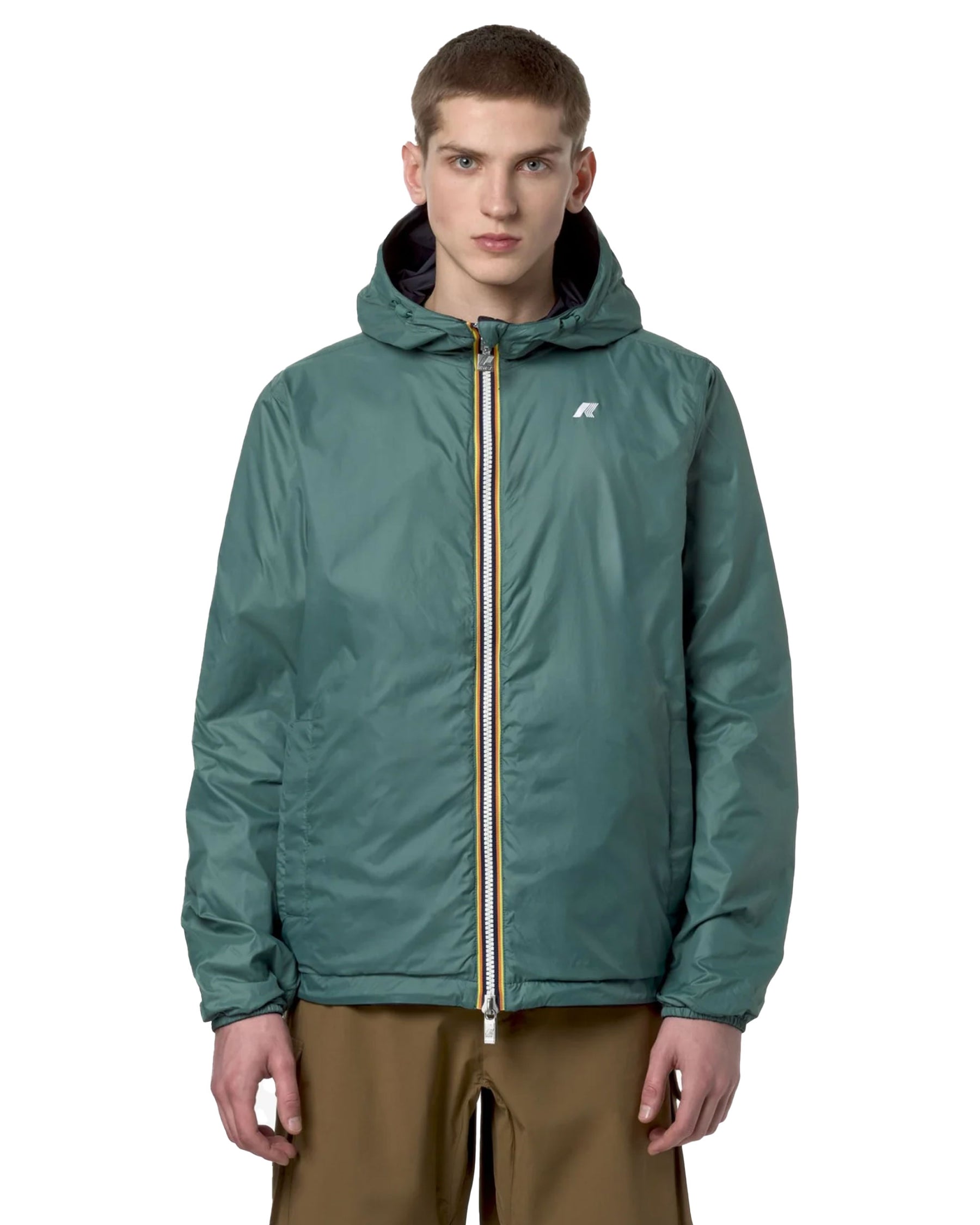 Giacca Uomo K-Way Jake Eco Plus Double Blue D-Green