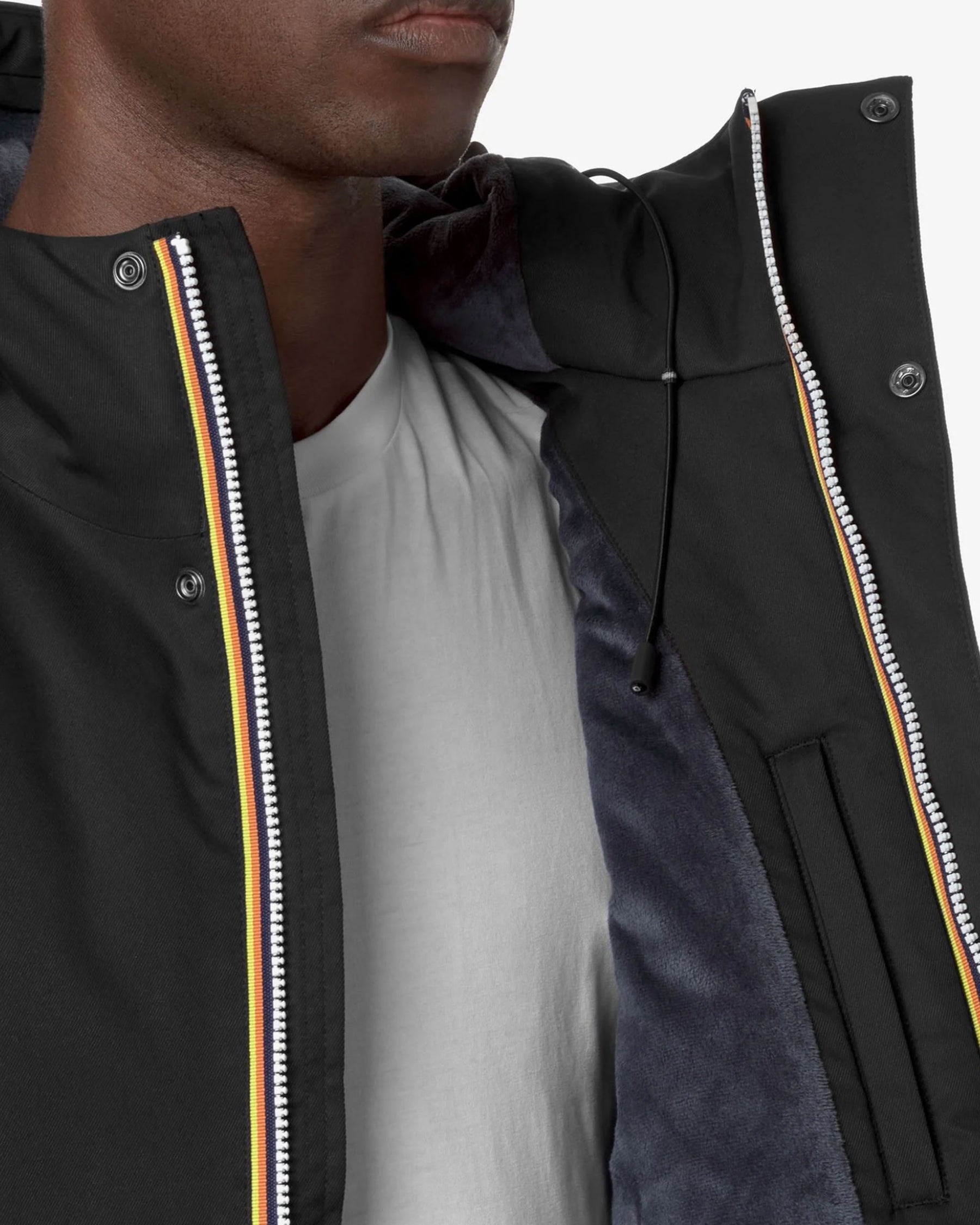 Giacca Uomo K-Way Jarno Twill Marmotta Nero