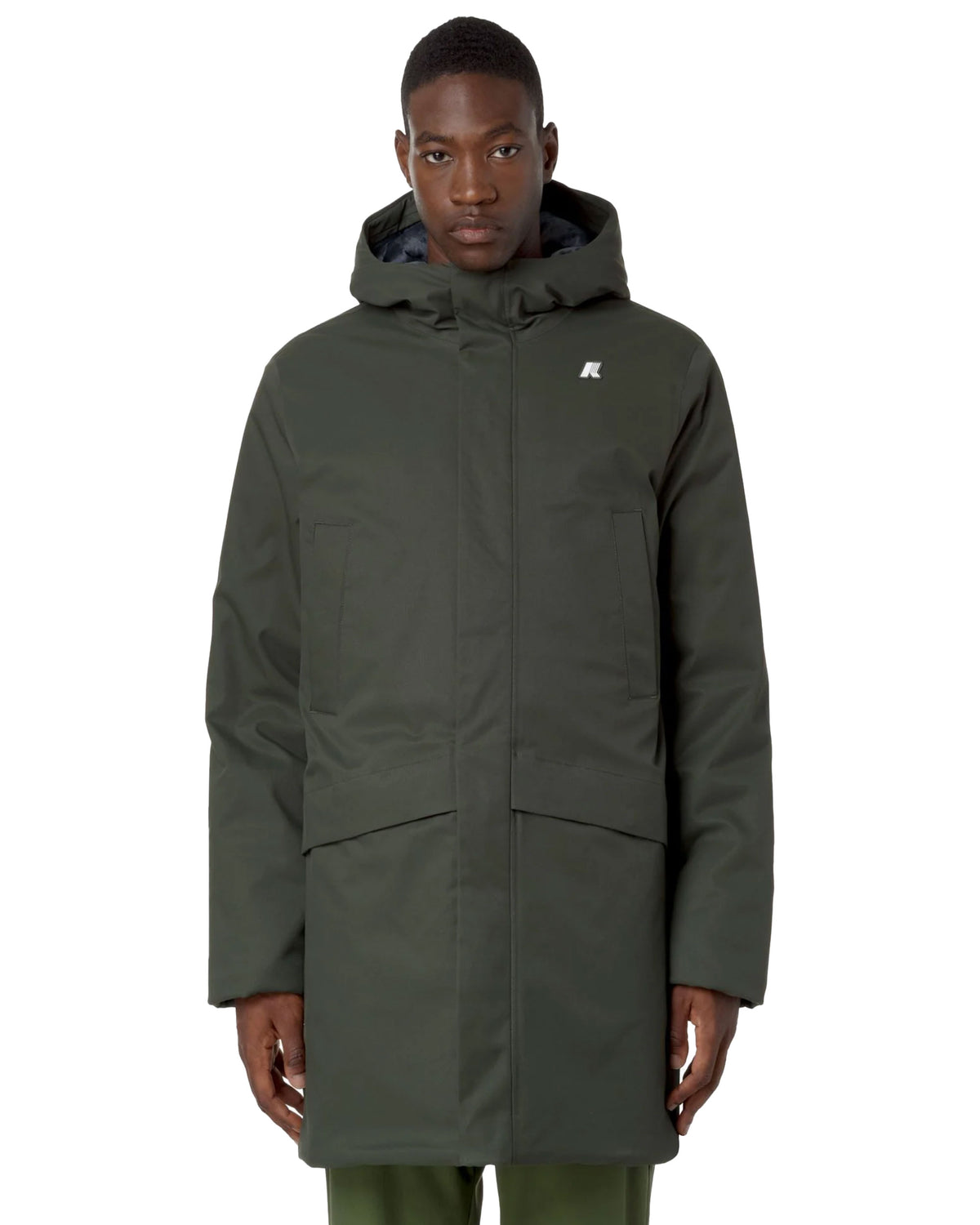 Giacca Uomo K-Way Jarno Twill Marmotta Verde