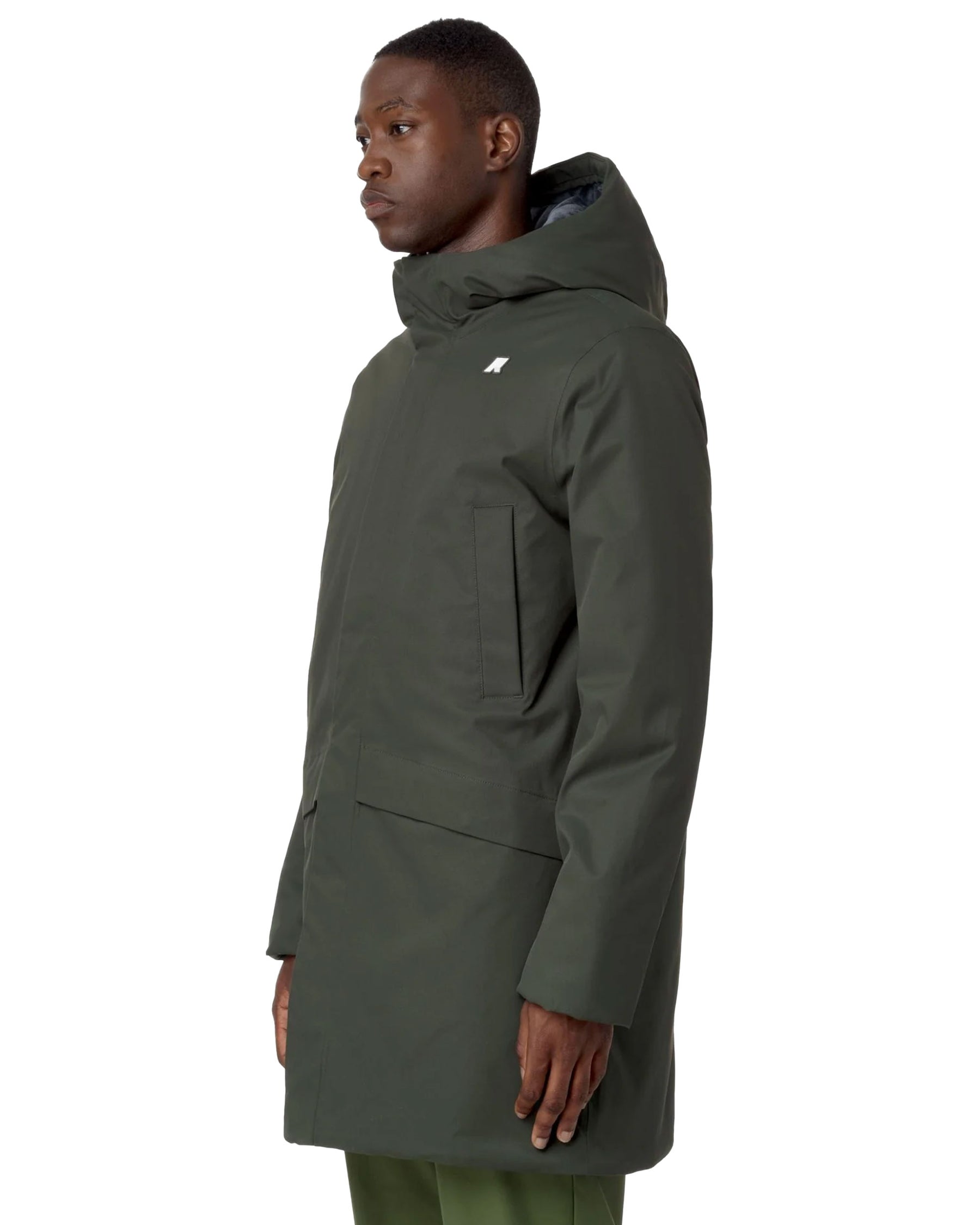 Giacca Uomo K-Way Jarno Twill Marmotta Verde